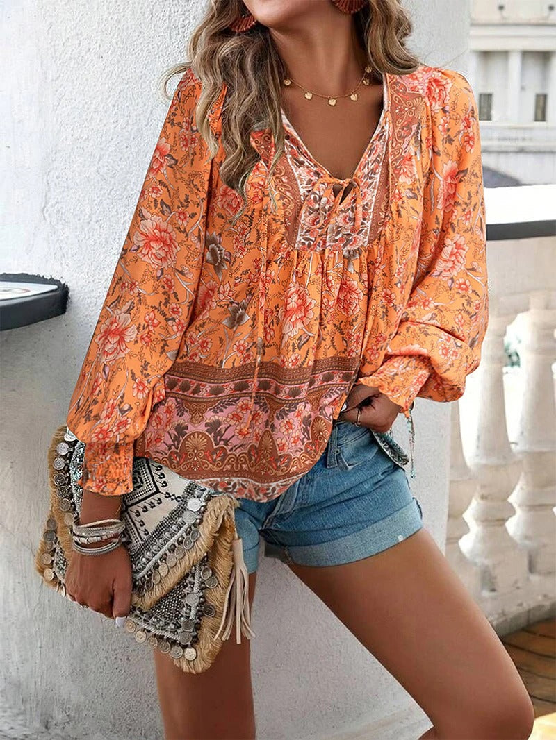 Elodie - Summer-Inspired Floral Blouse
