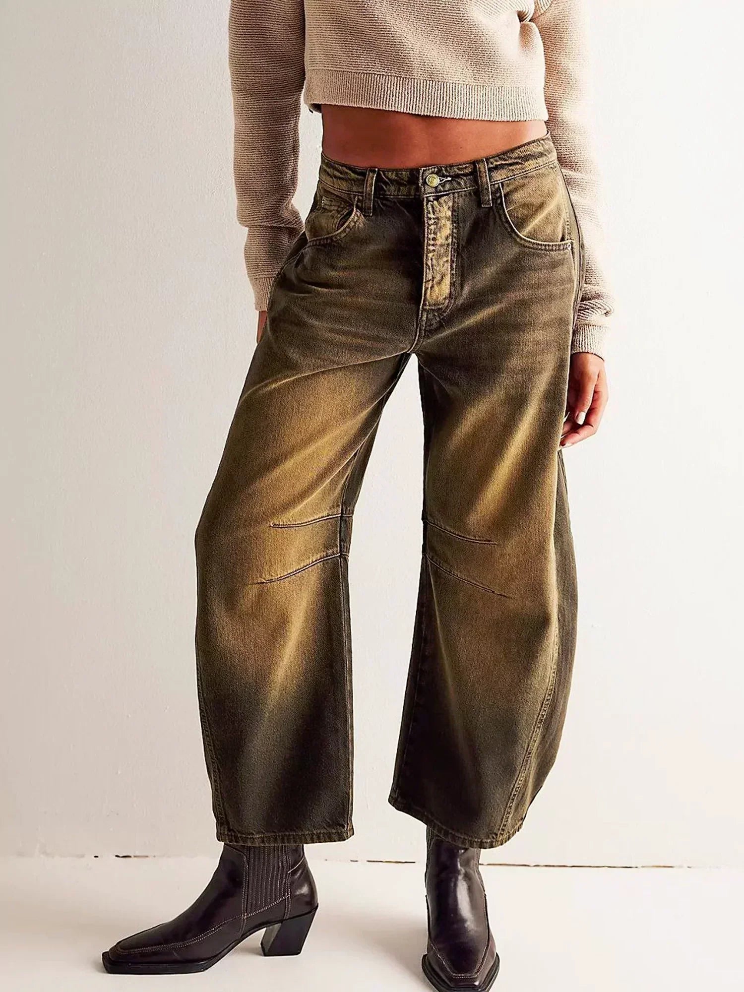 Zillah – High-Waisted Wide Leg Barrel Jeans