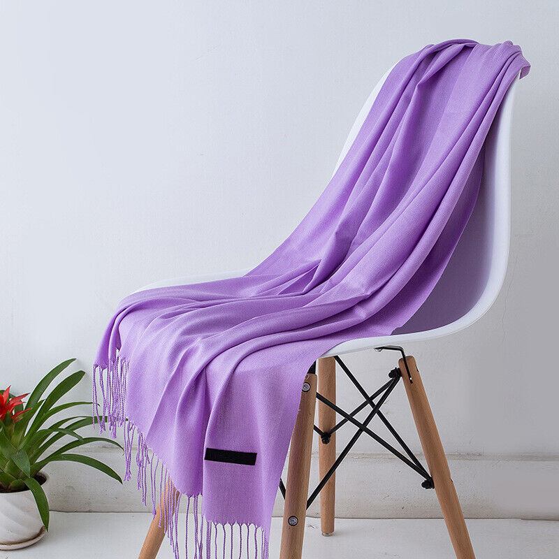 Cozy Women's Long Scarf with Fringed Edges