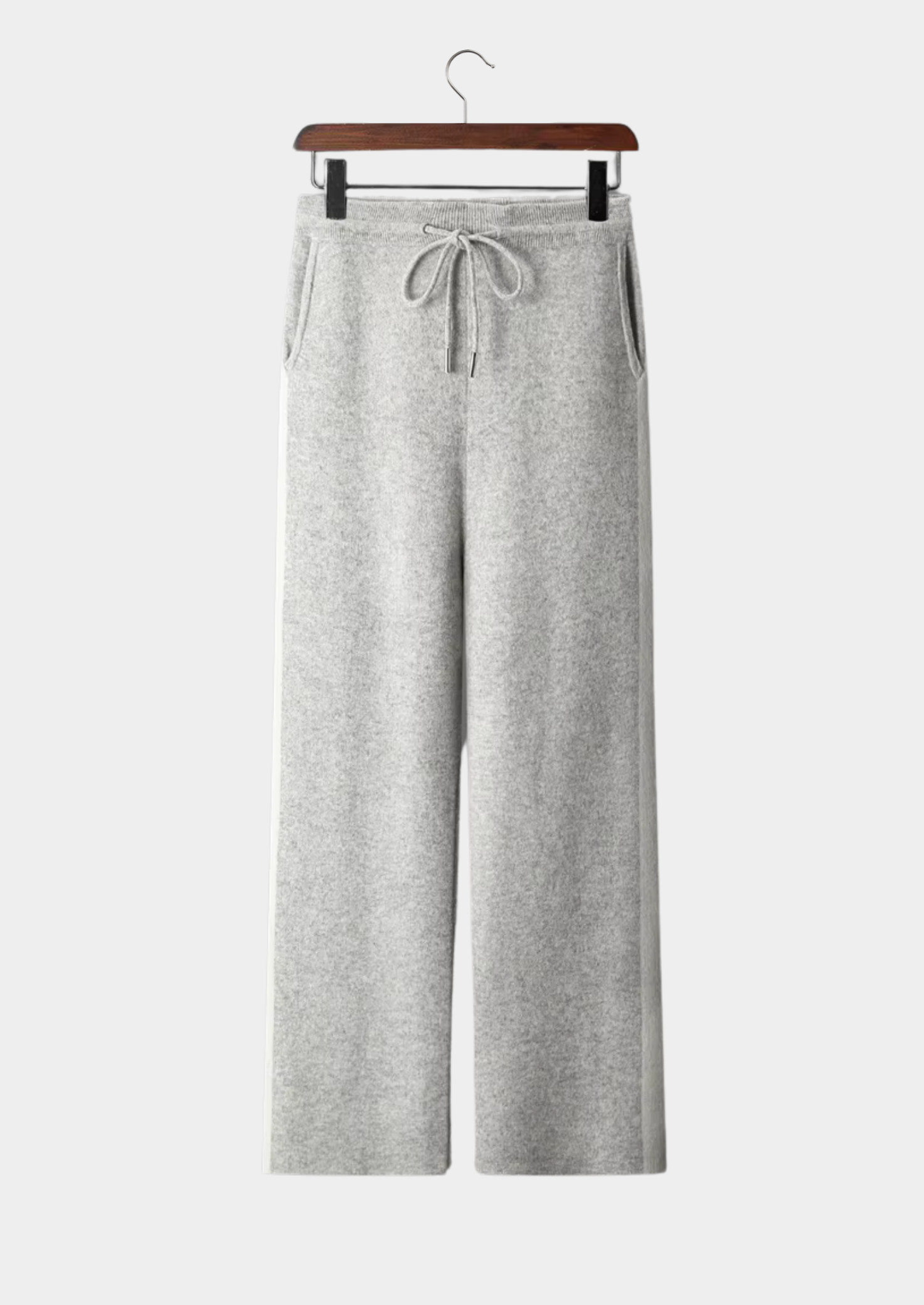 Luxurious Extra-Fine Merino Wool Wide-Leg Leisure Pants