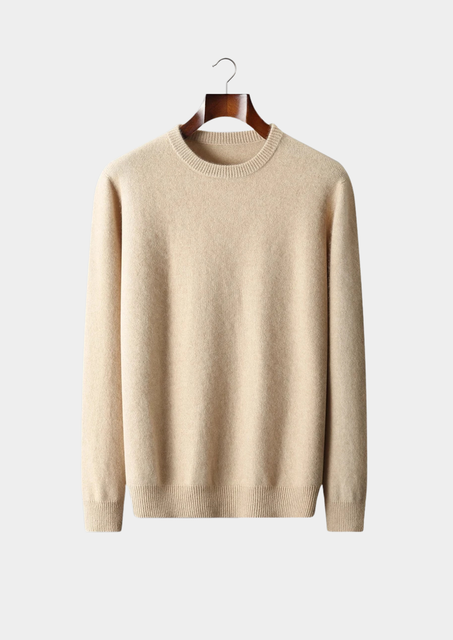 Premium Extra-Fine Merino Wool Classic Crew Neck Sweater