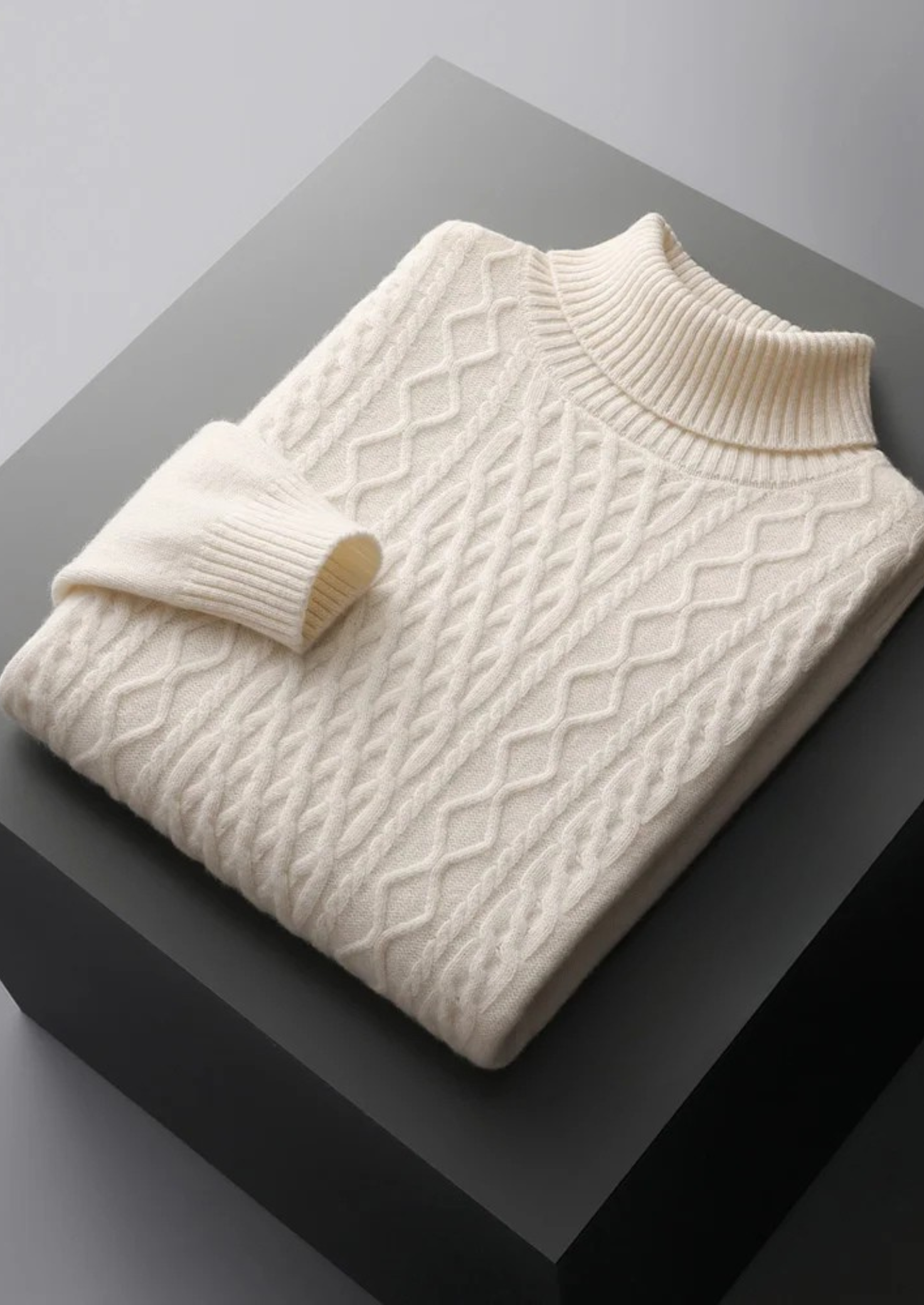 Premium Extra-Fine Merino Wool Roll Neck for Winter