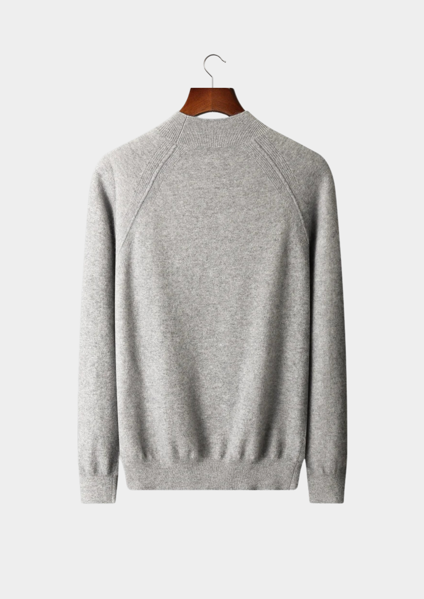Premium Extra-Fine Merino Wool Raglan Mock Neck