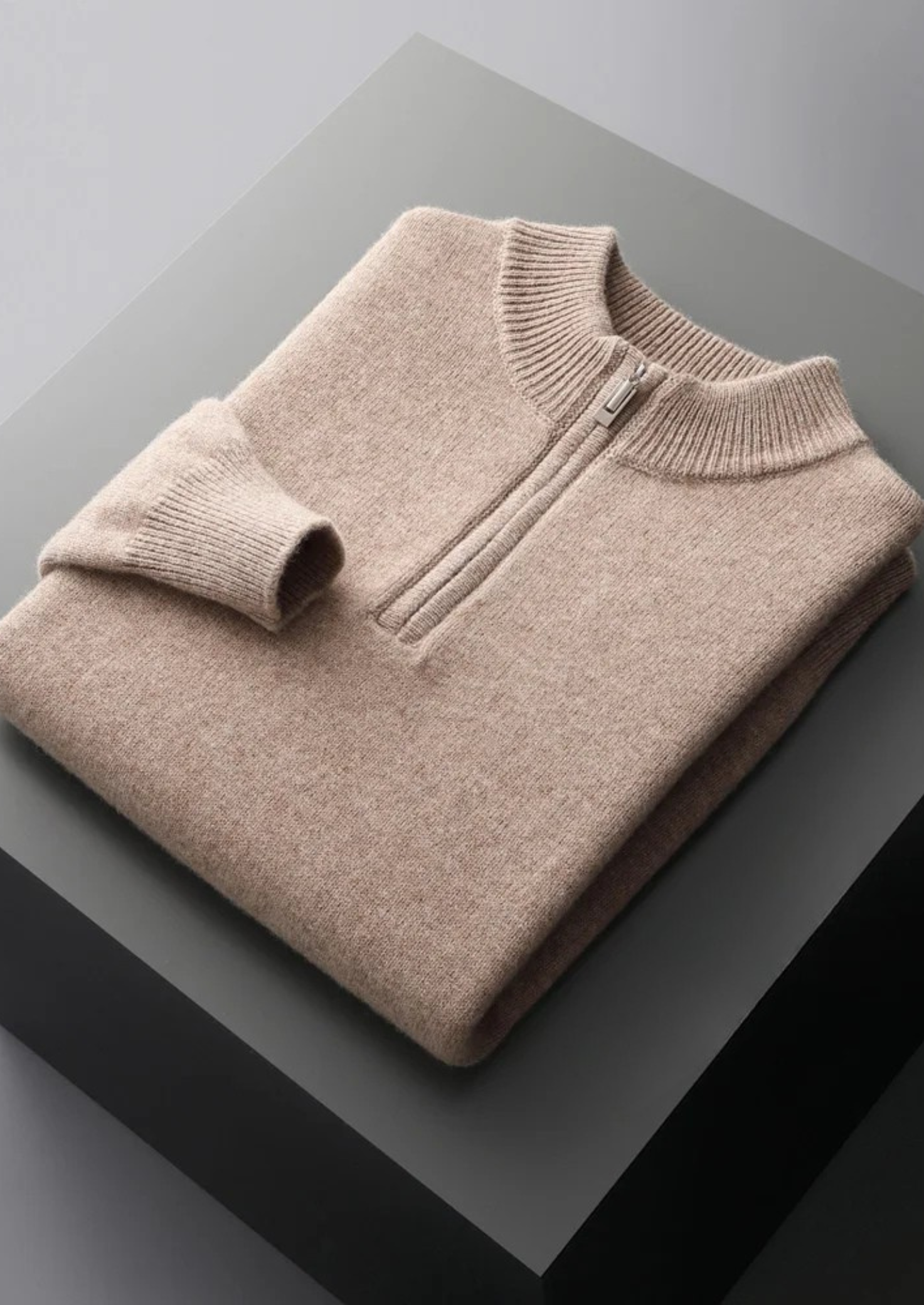 Premium Extra-Fine Merino Wool Half-Zip Sweater