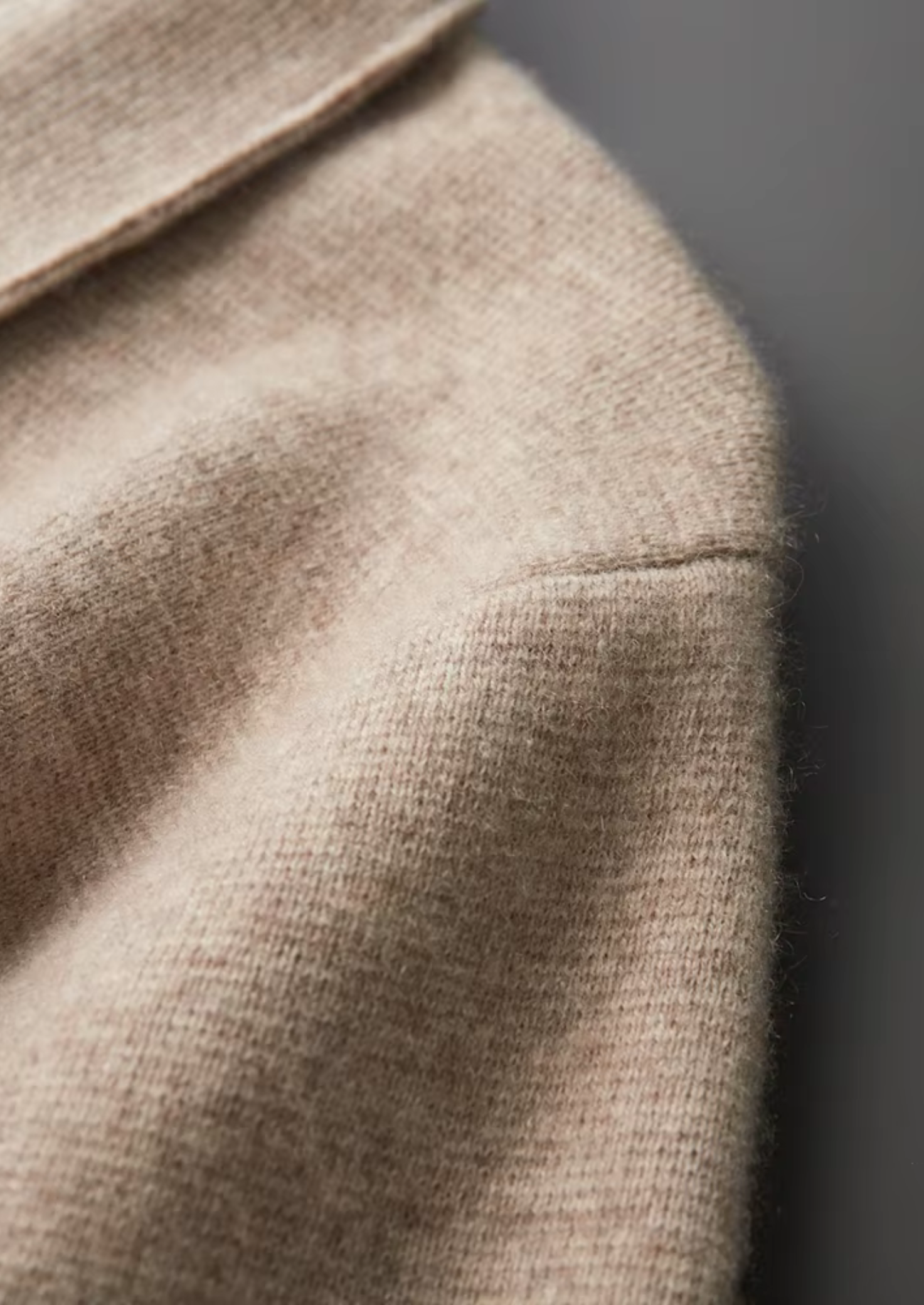 Premium Extra-Fine Merino Wool Zip Polo Cardigan