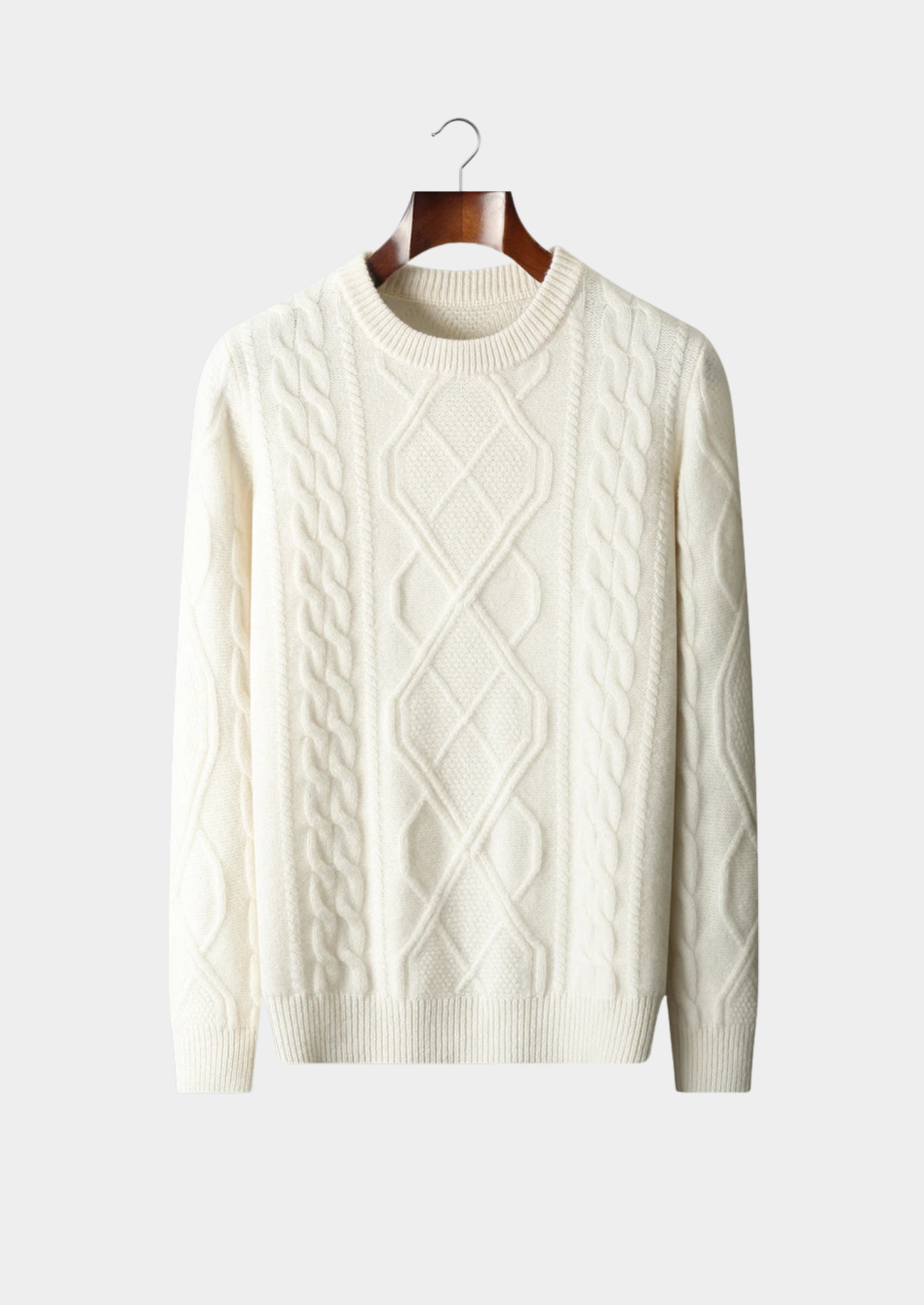 Premium Extra-Fine Merino Wool Winter Crew Neck Sweater