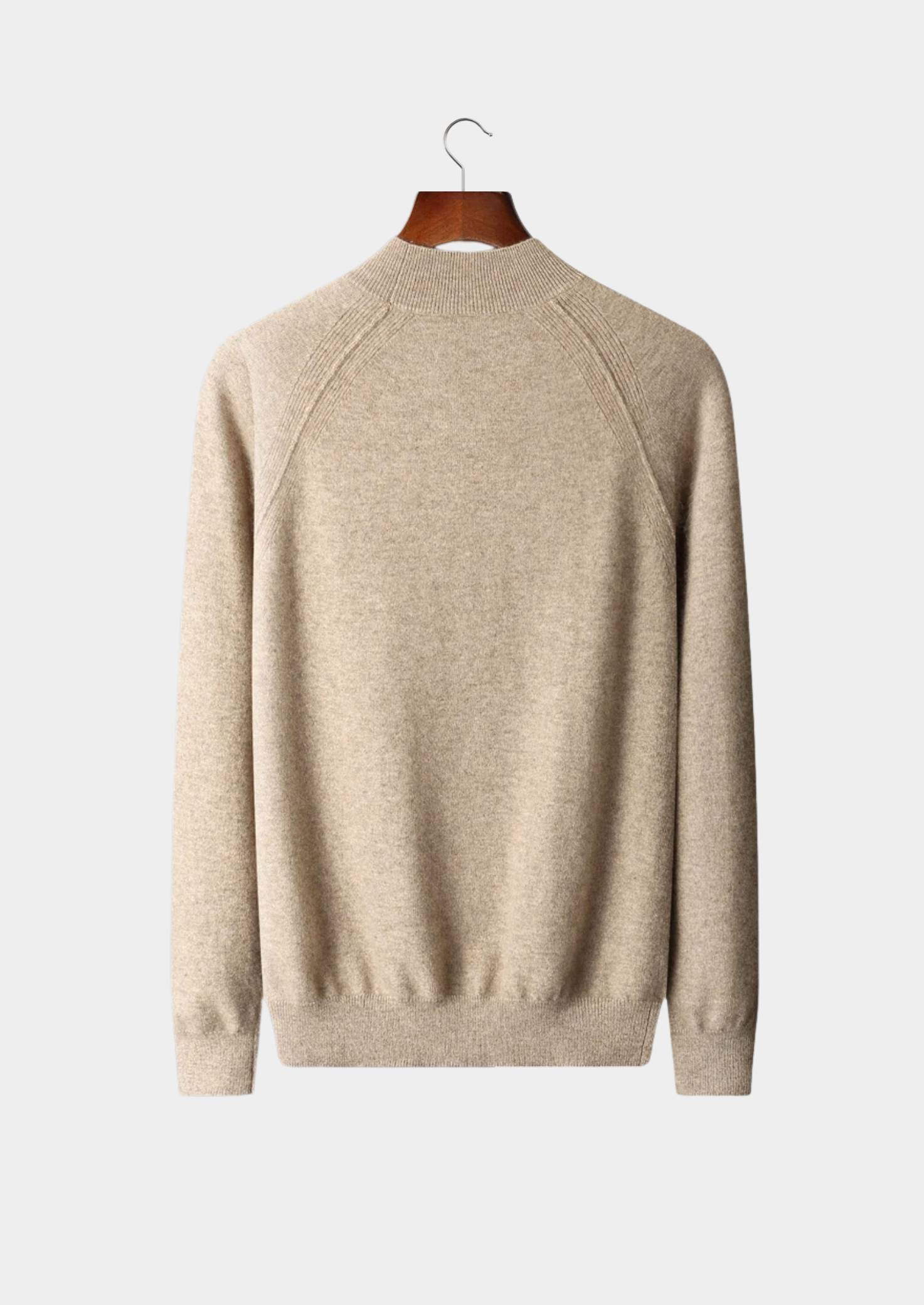 Premium Extra-Fine Merino Wool Raglan Mock Neck