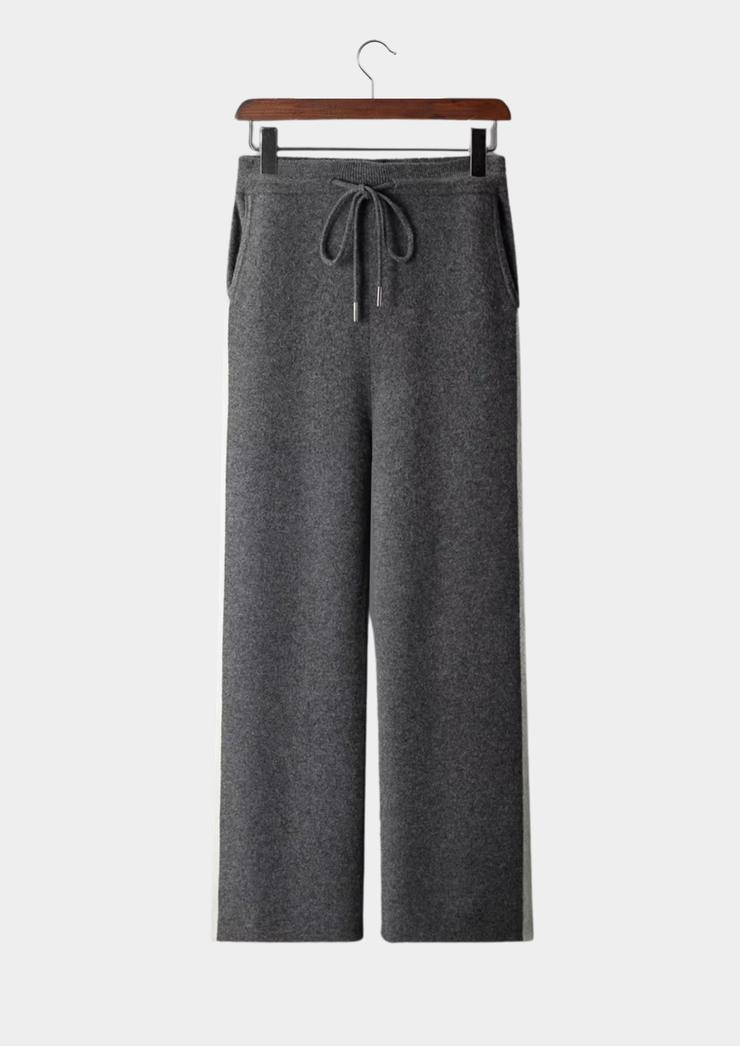 Luxurious Extra-Fine Merino Wool Wide-Leg Leisure Pants