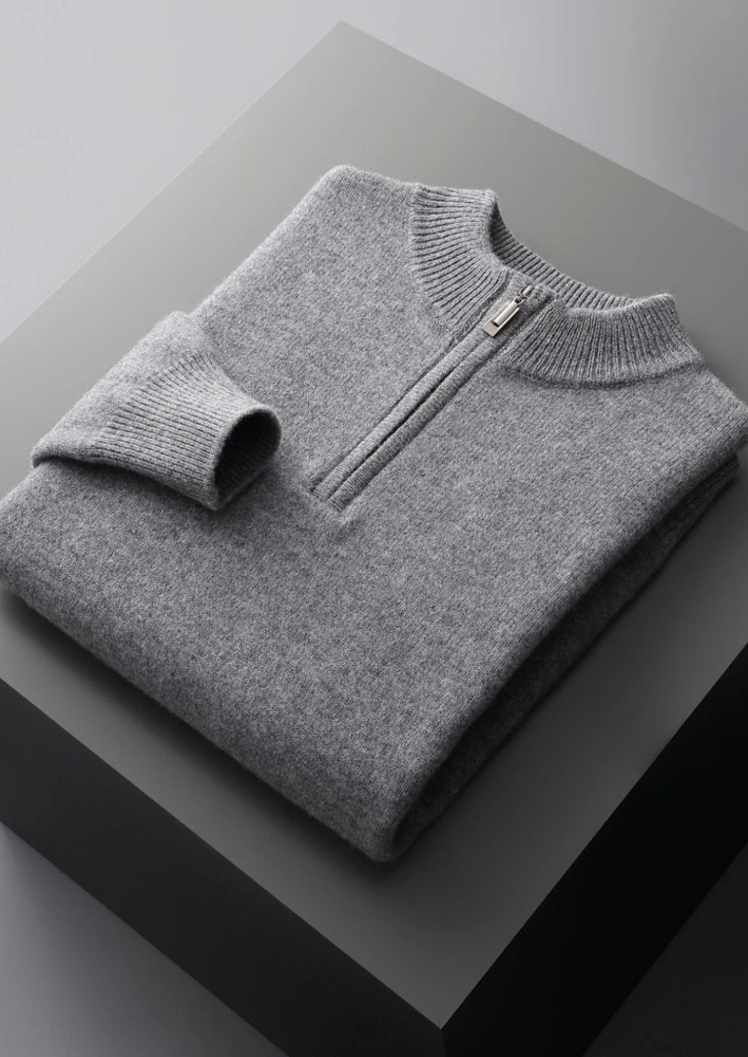 Premium Extra-Fine Merino Wool Half-Zip Sweater