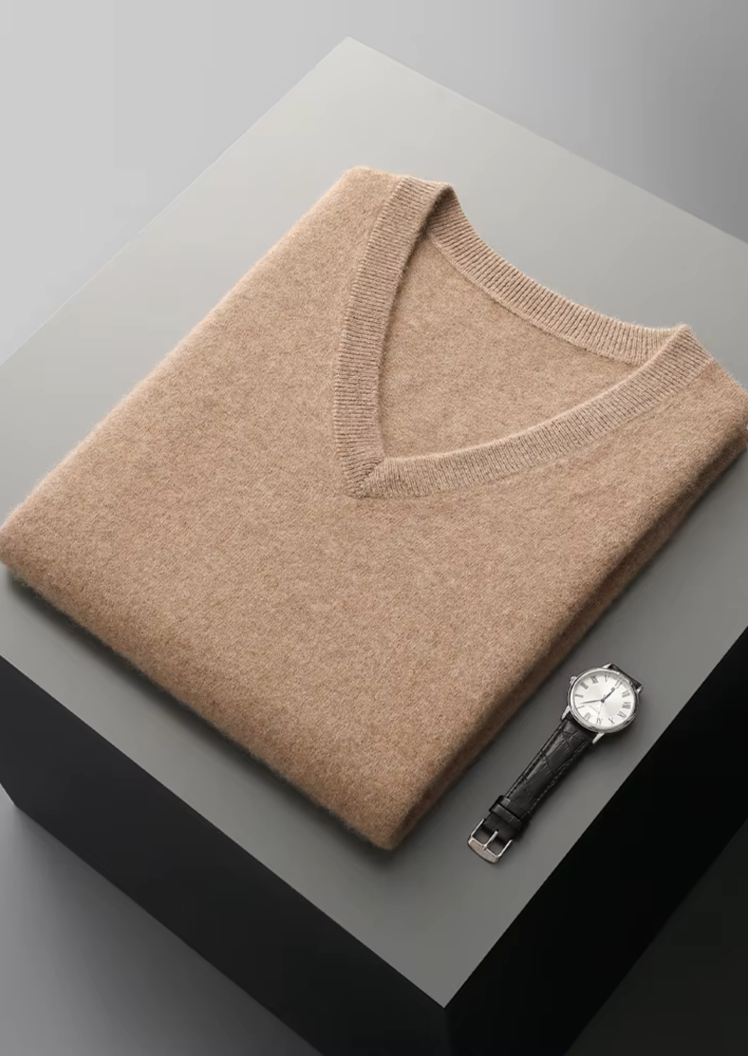 Premium Extra-Fine Merino Wool V-Neck Sweater Vest