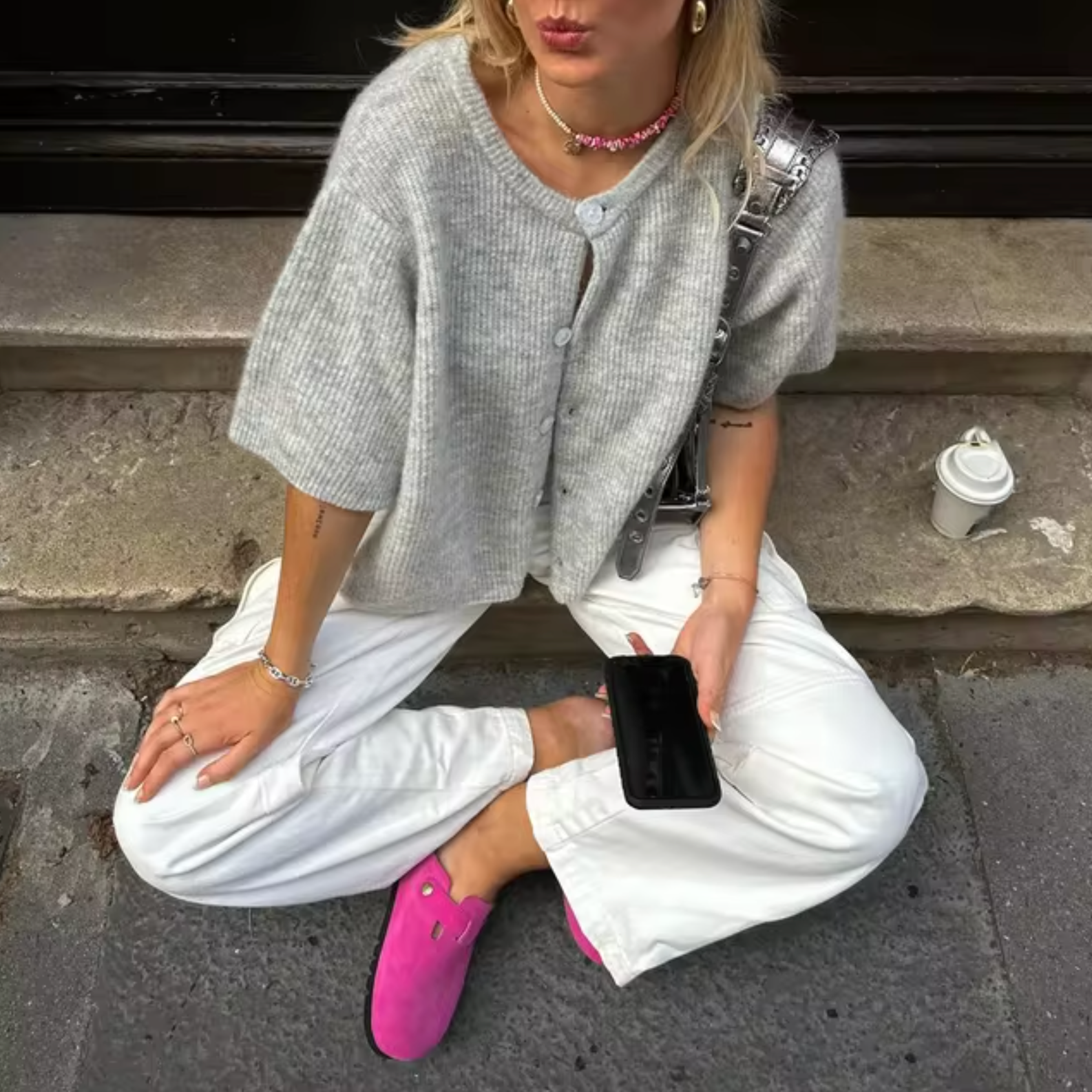 Elise - Short-Sleeved Cardigan