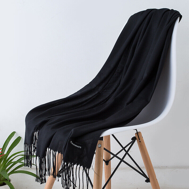 Cozy Women's Long Scarf with Fringed Edges