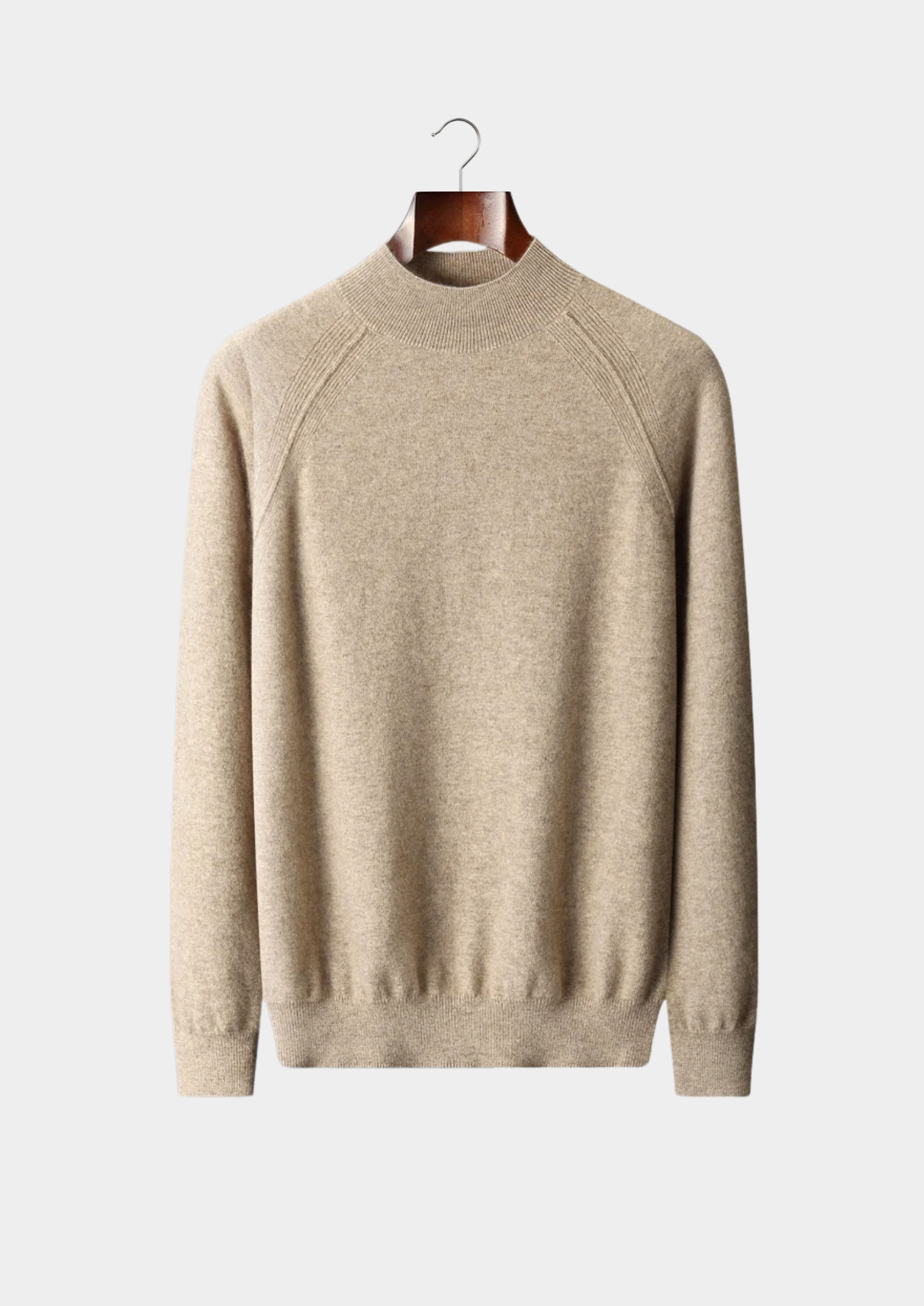 Premium Extra-Fine Merino Wool Raglan Mock Neck