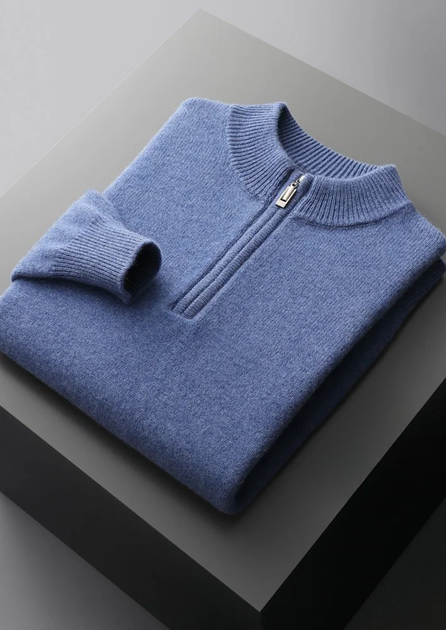 Premium Extra-Fine Merino Wool Half-Zip Sweater