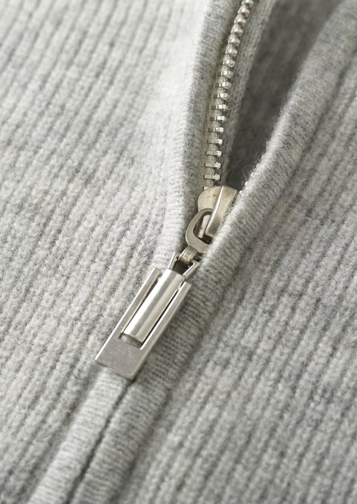 Premium Extra-Fine Merino Wool Ribbed Zip-Up Hoodie
