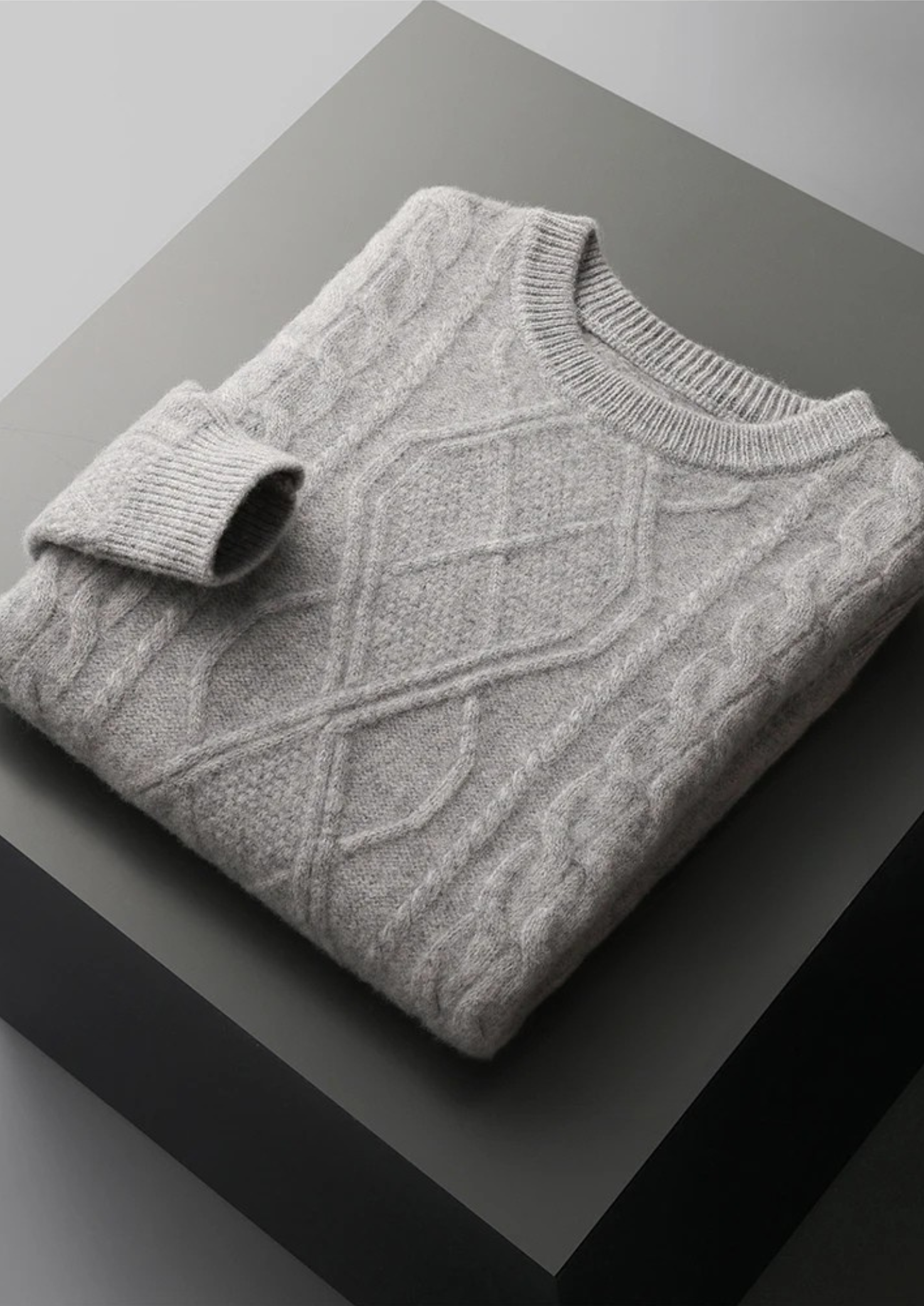 Premium Extra-Fine Merino Wool Winter Crew Neck Sweater