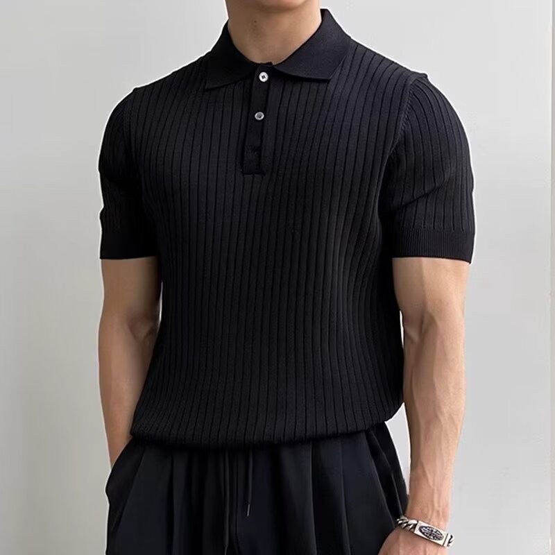 GIMCHEON Knit Polo Top