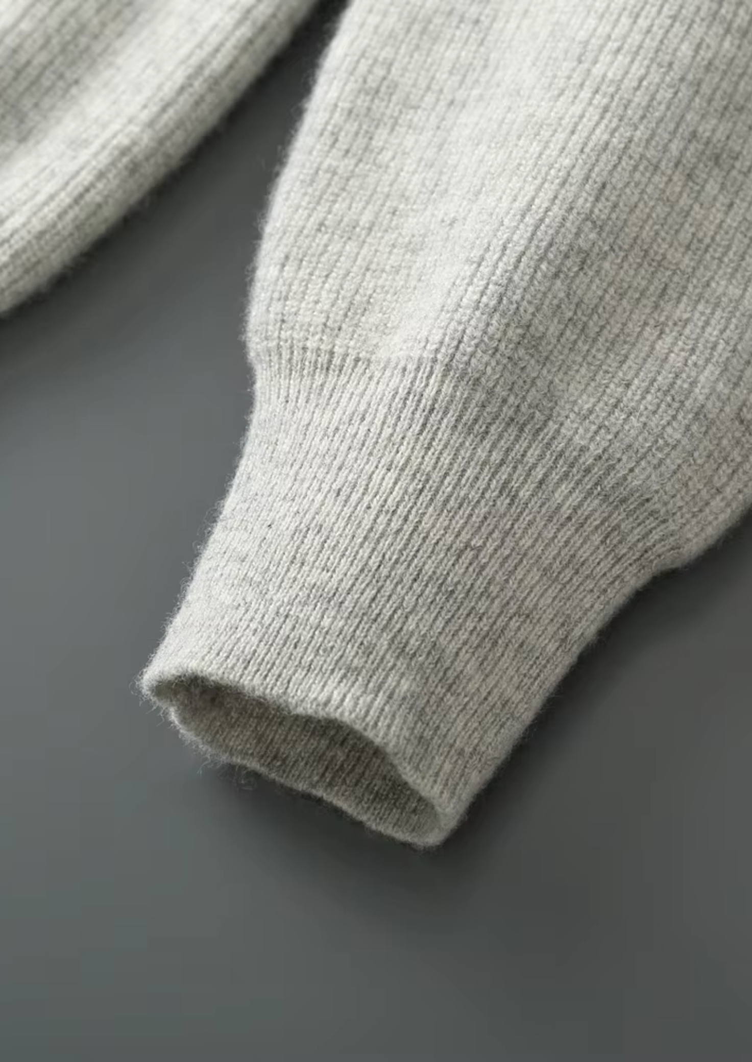 Premium Extra-Fine Merino Wool Ribbed Zip-Up Hoodie