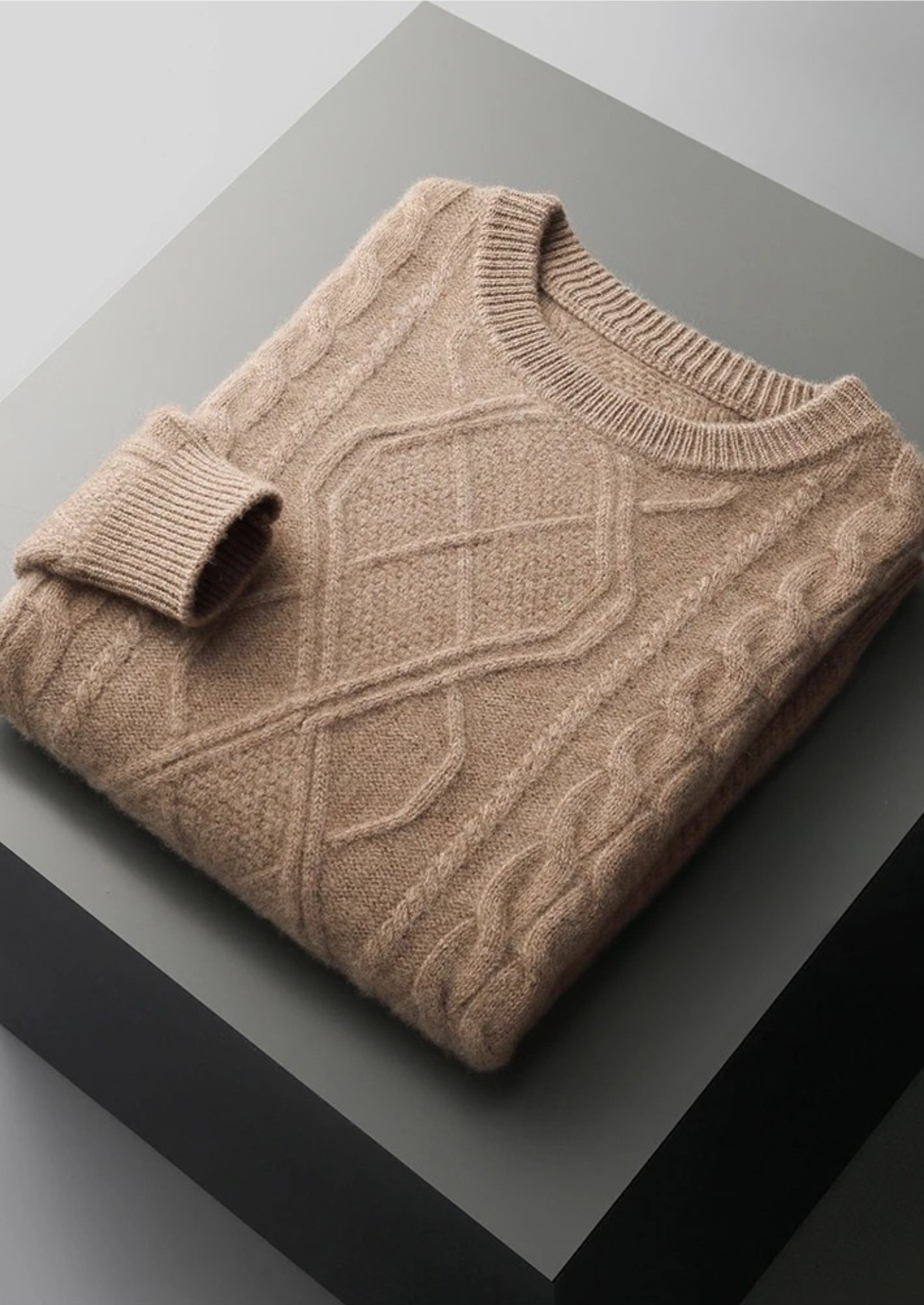 Premium Extra-Fine Merino Wool Winter Crew Neck Sweater