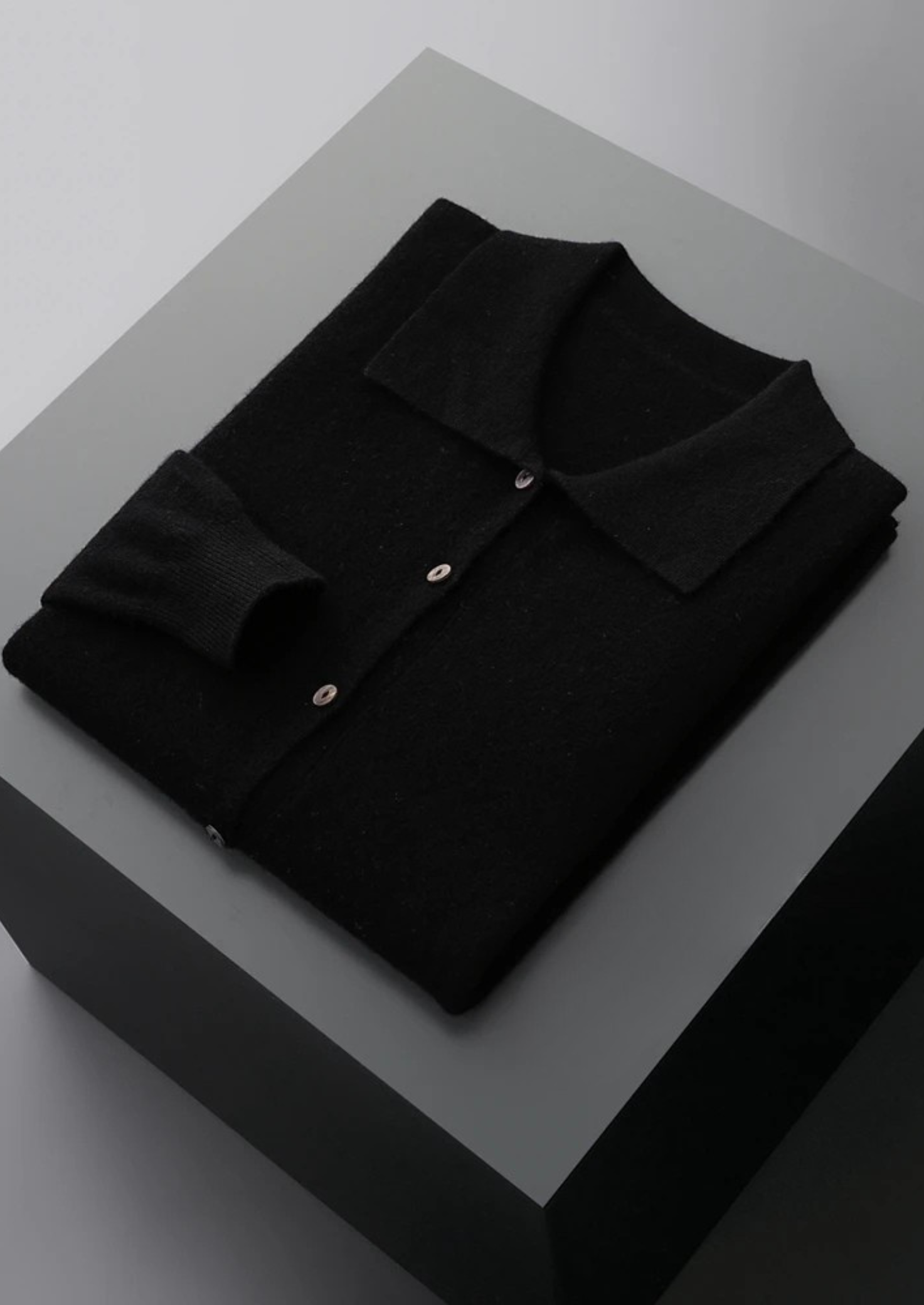 Premium Extra-Fine Merino Wool Polo Cardigan
