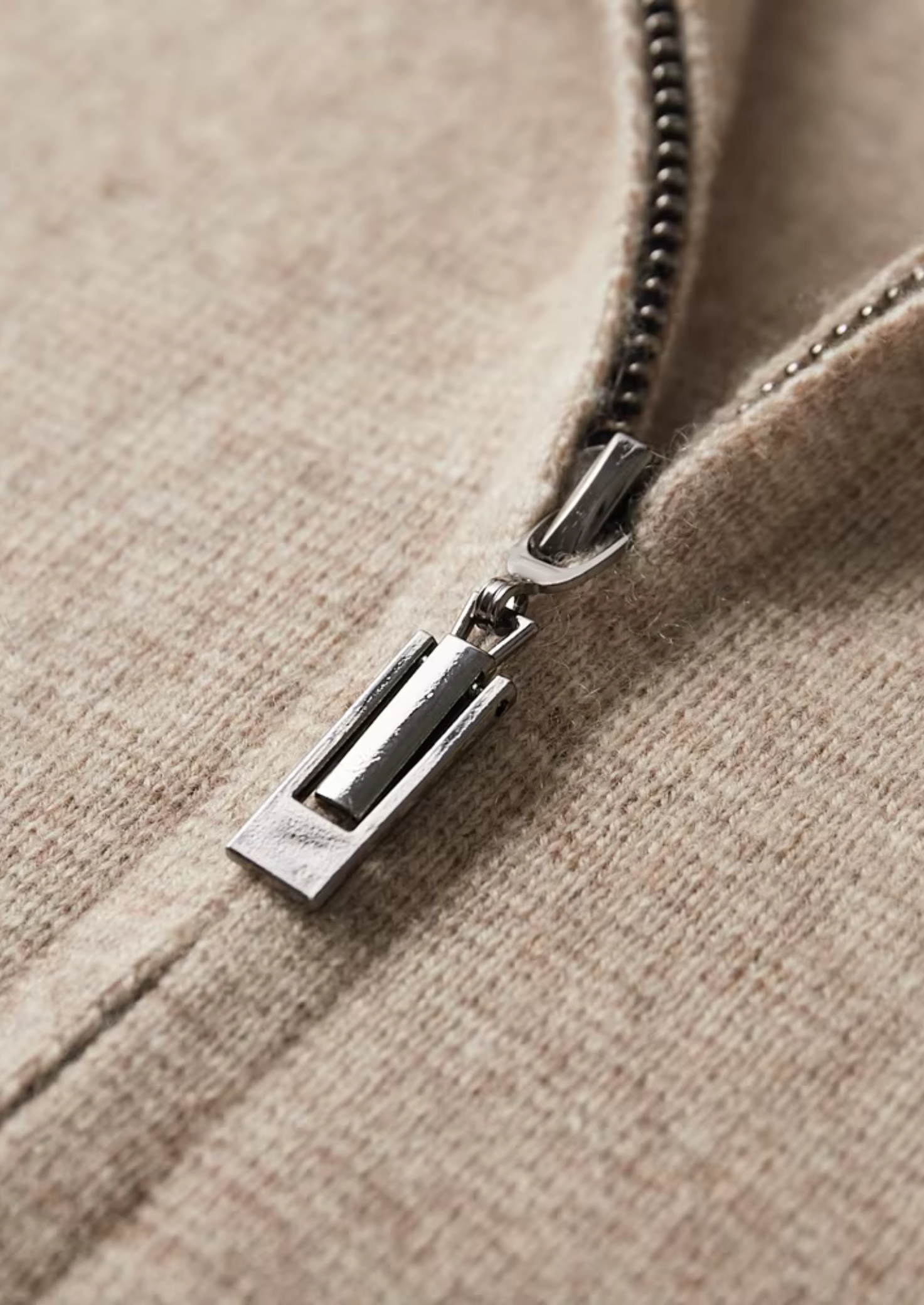Premium Extra-Fine Merino Wool Zip Polo Cardigan