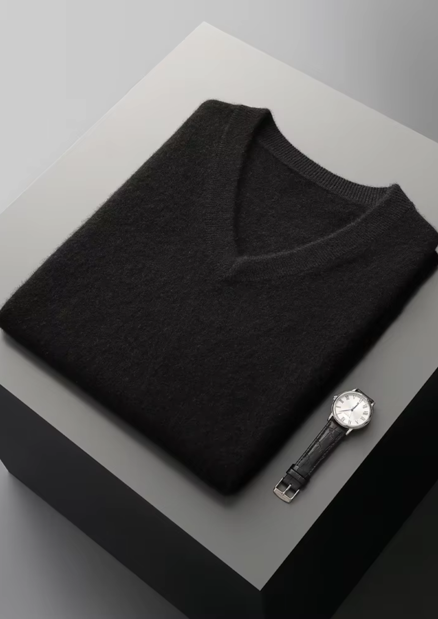 Premium Extra-Fine Merino Wool V-Neck Sweater Vest
