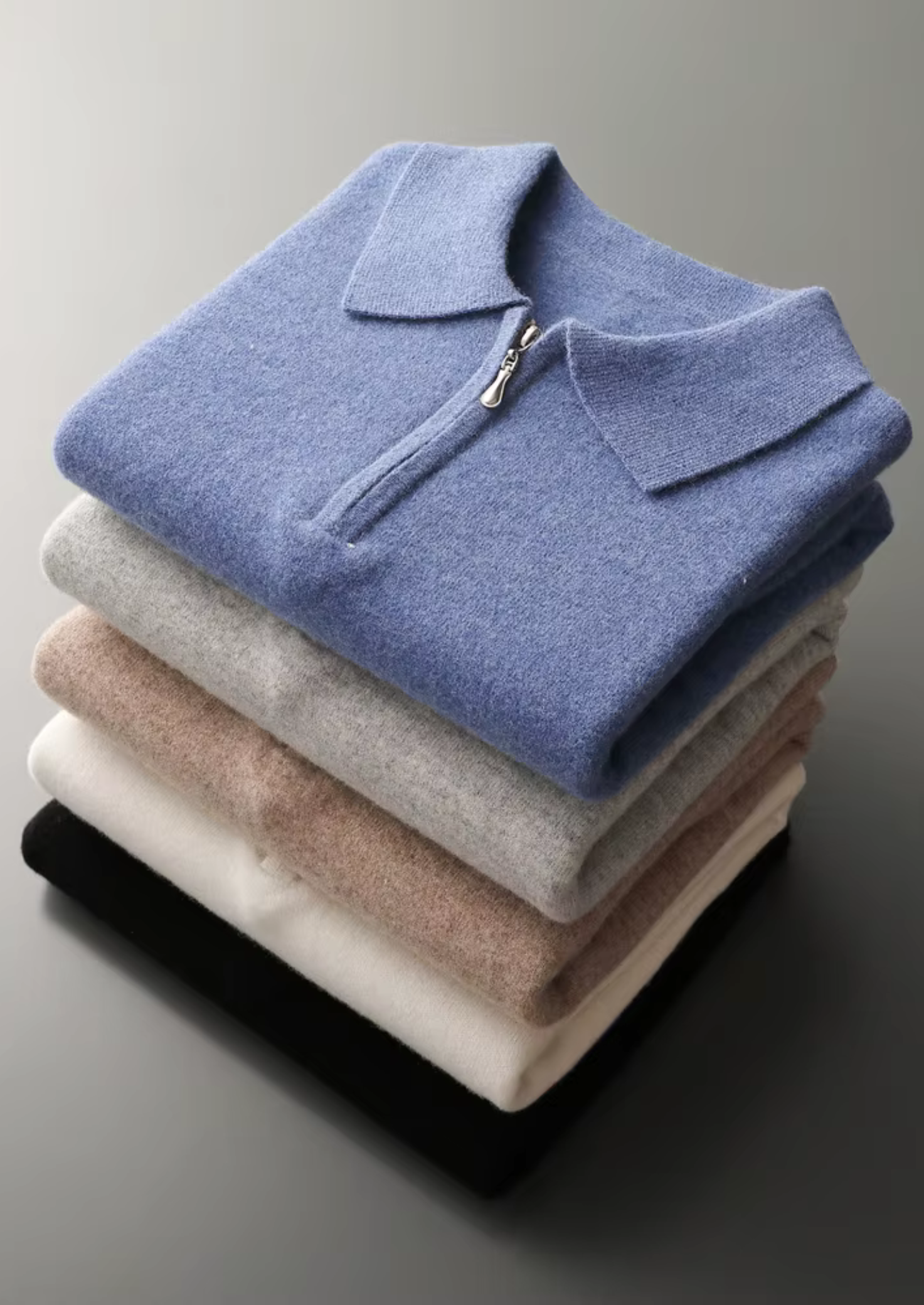 Premium Extra-Fine Merino Wool Half-Zip Polo
