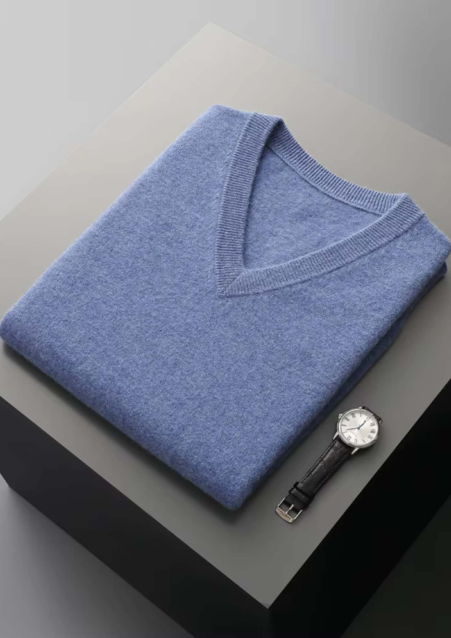 Premium Extra-Fine Merino Wool V-Neck Sweater Vest