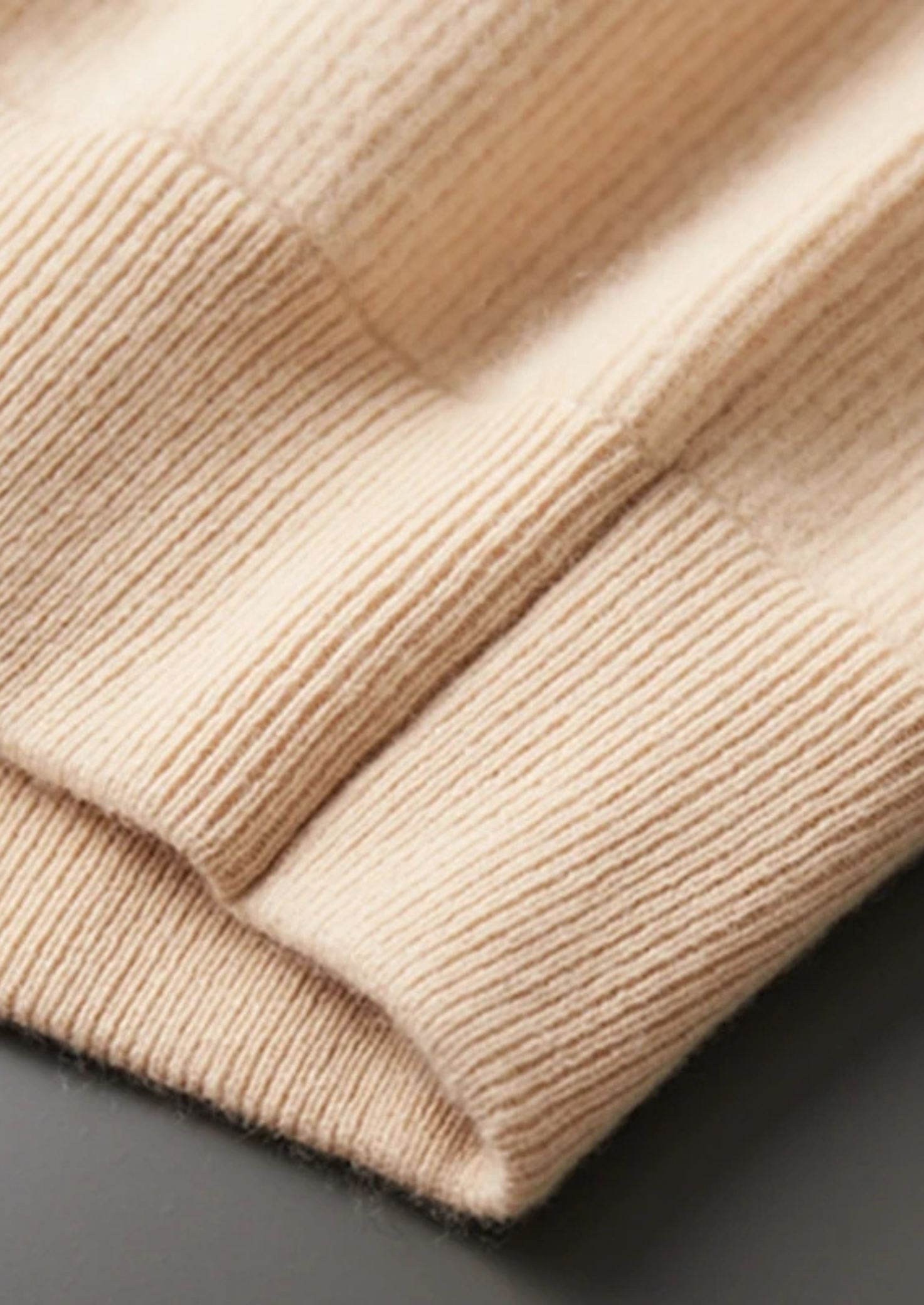 Premium Extra-Fine Merino Wool Ribbed Zip Cardigan