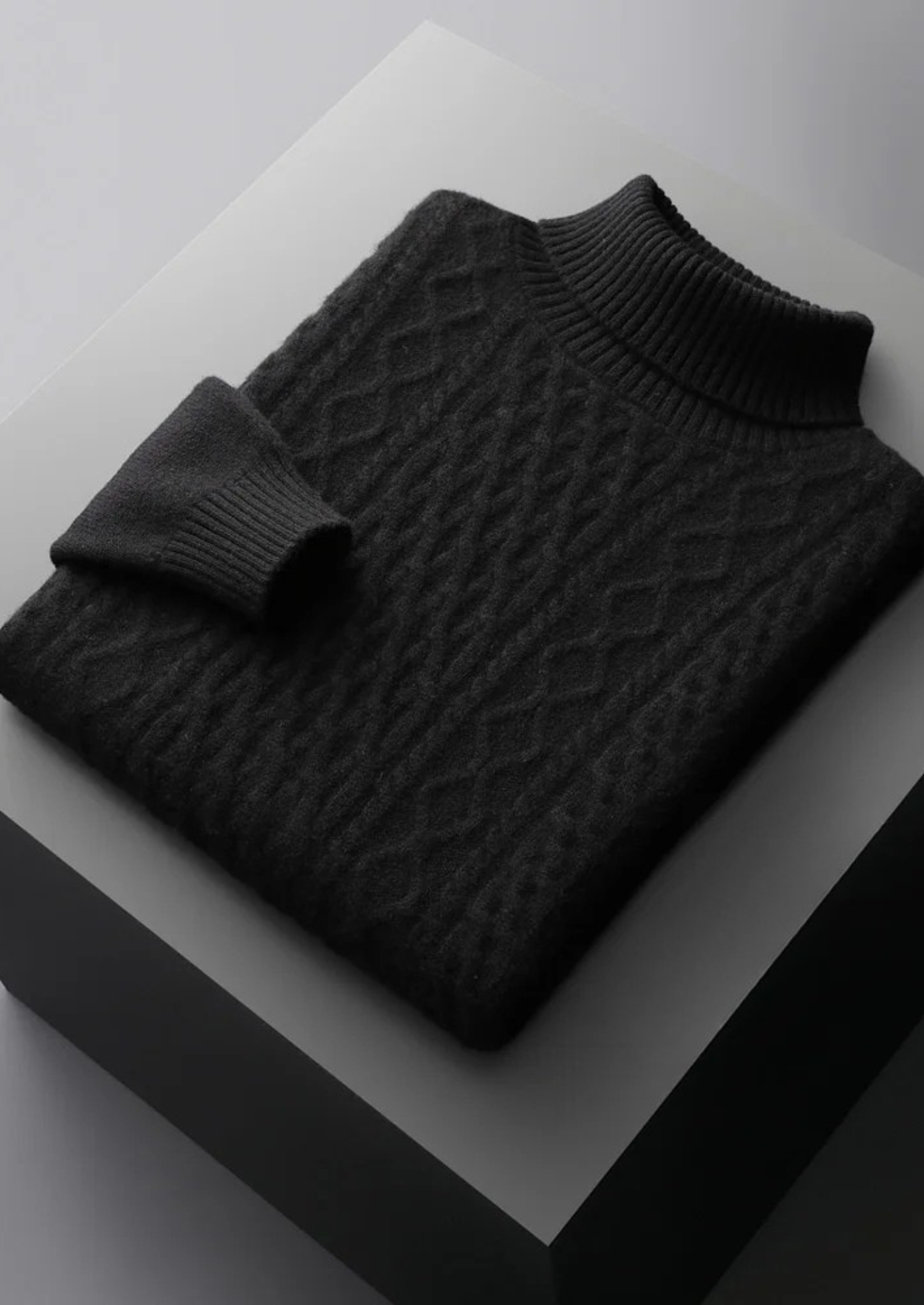 Premium Extra-Fine Merino Wool Roll Neck for Winter