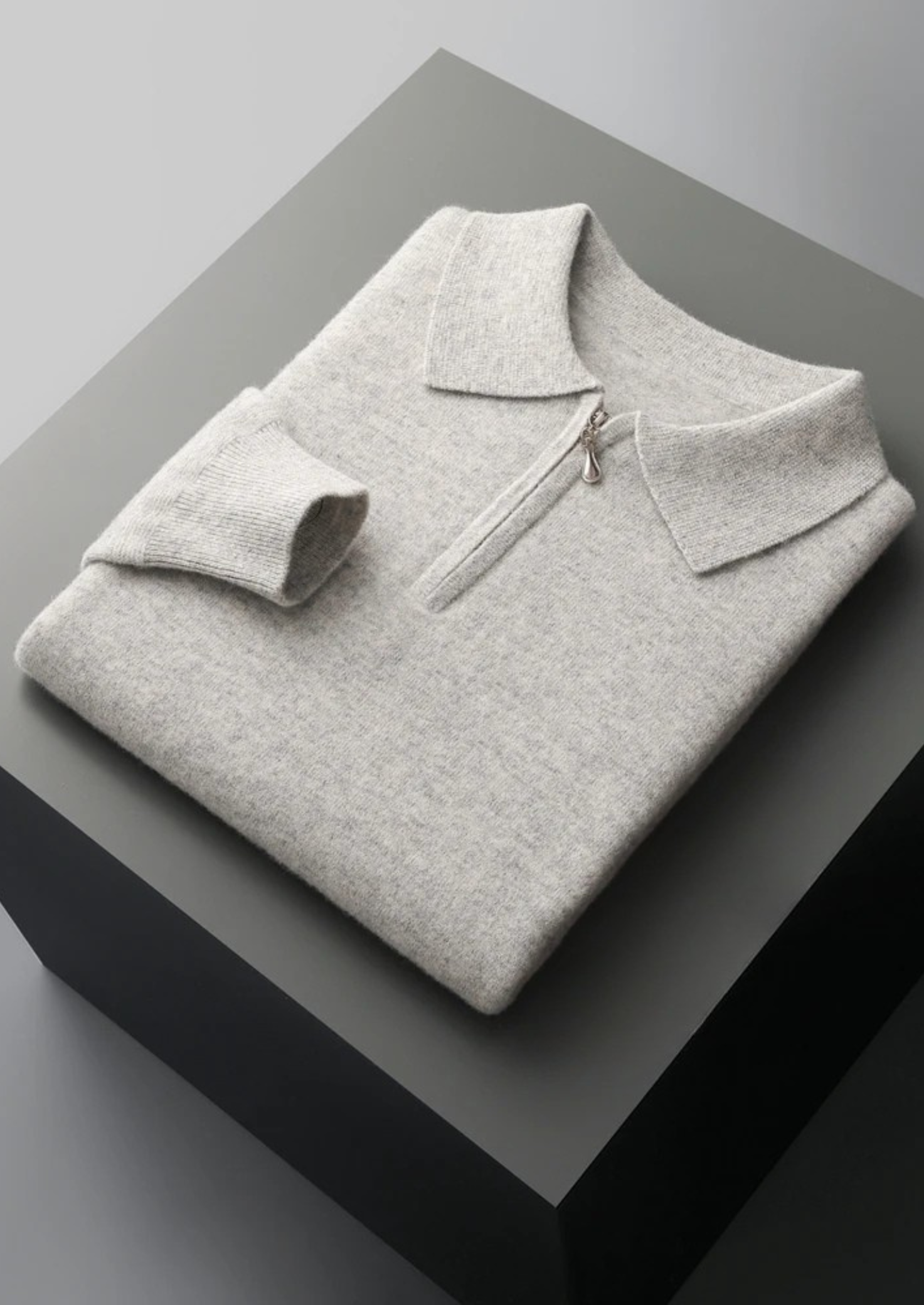 Premium Extra-Fine Merino Wool Half-Zip Polo