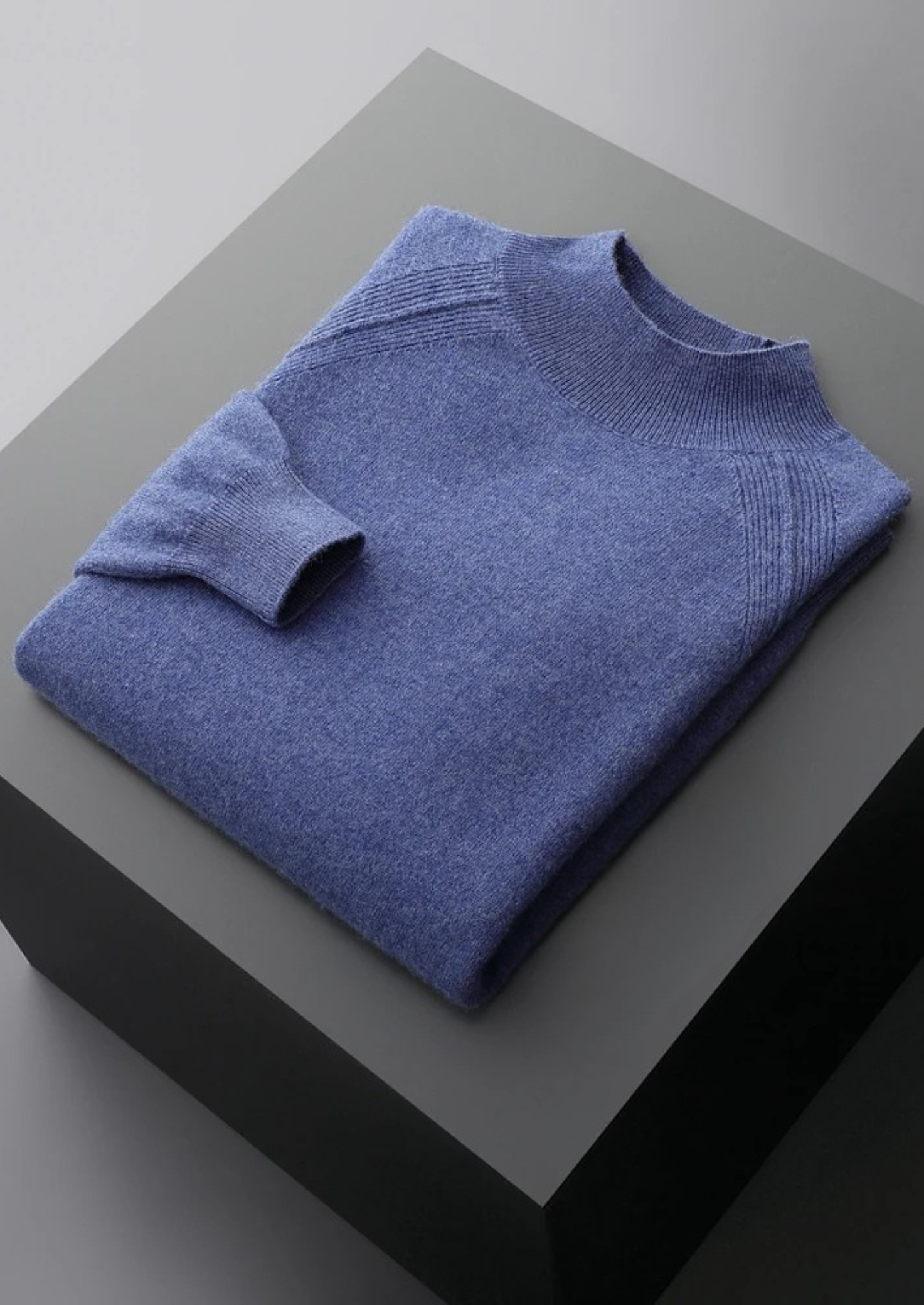 Premium Extra-Fine Merino Wool Raglan Mock Neck