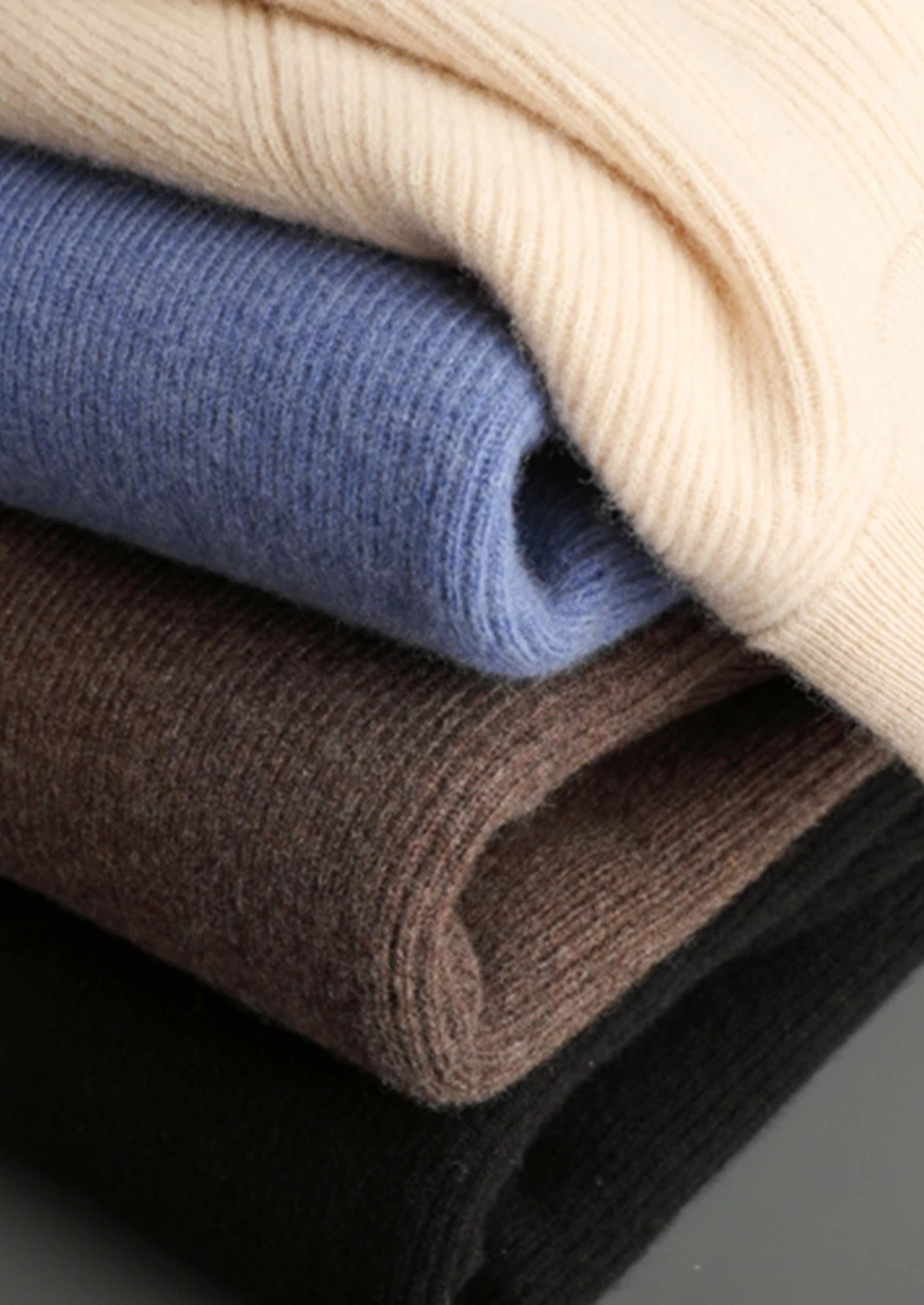 Premium Extra-Fine Merino Wool Ribbed Zip Cardigan
