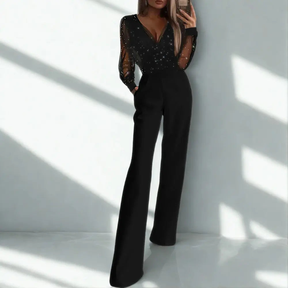 Marwa - Chic Jumpsuit with Sparkling Glitter Top