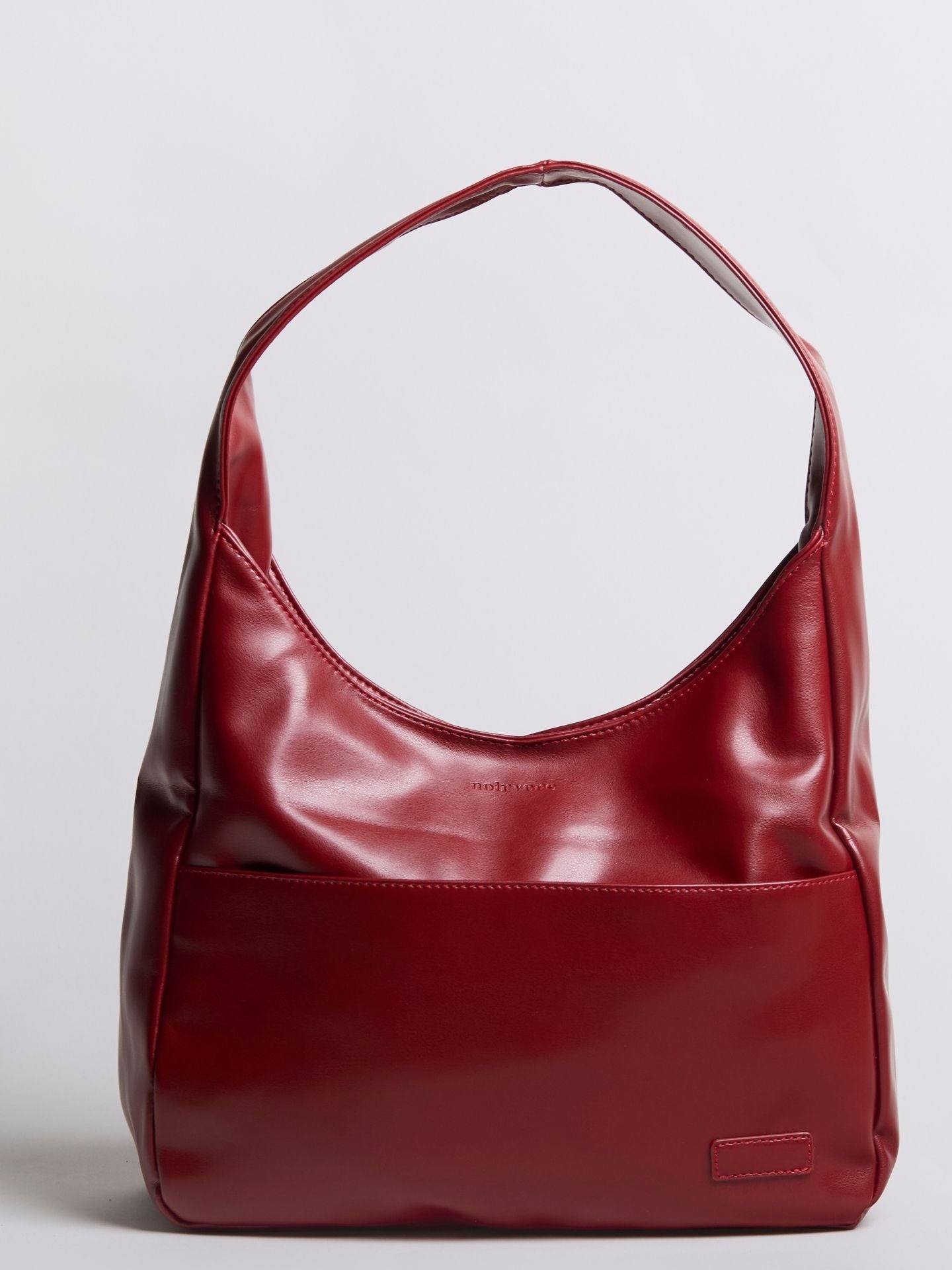 Simple Vegan Hobo Shoulder Bag - Empty Design
