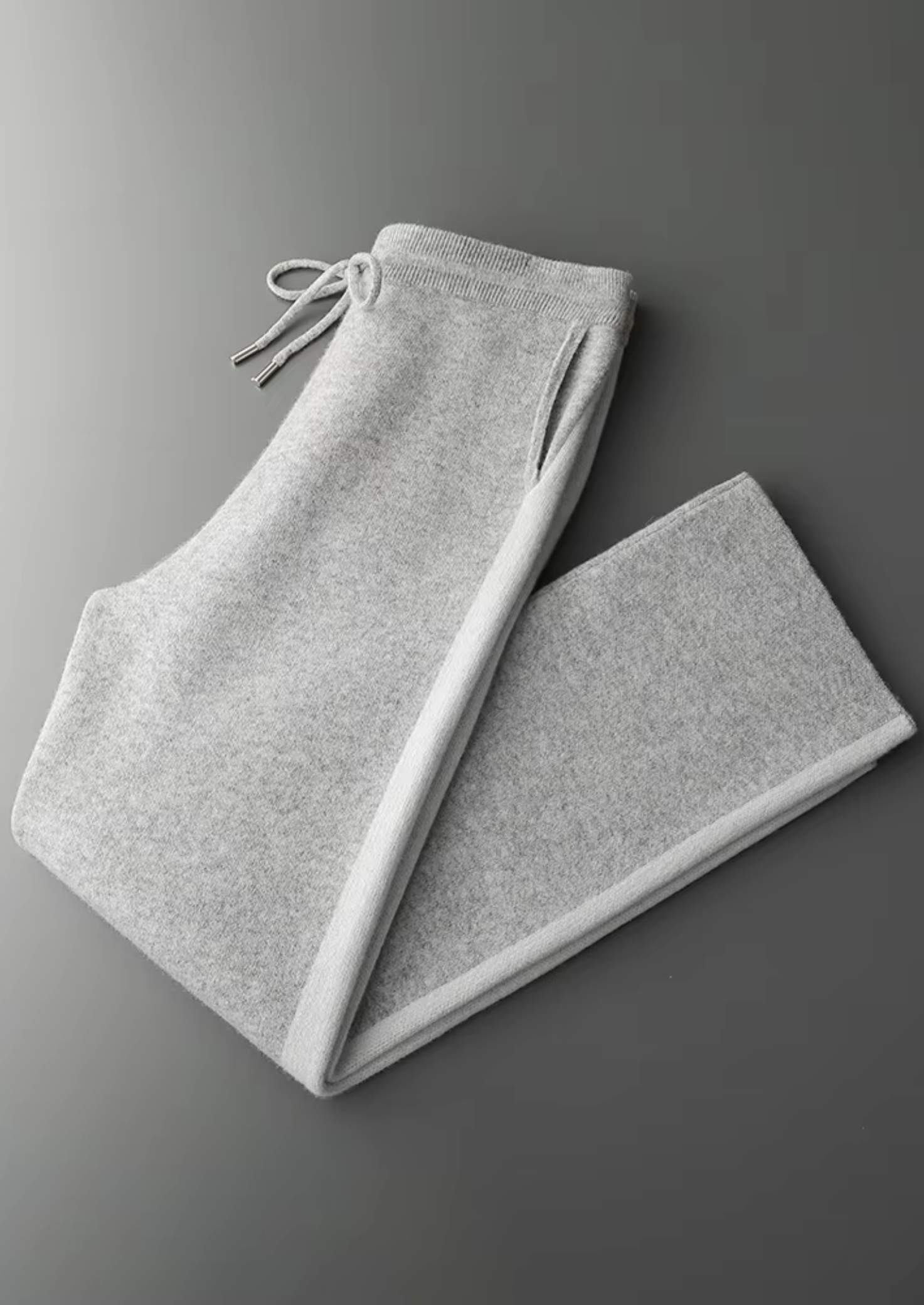 Luxurious Extra-Fine Merino Wool Wide-Leg Leisure Pants