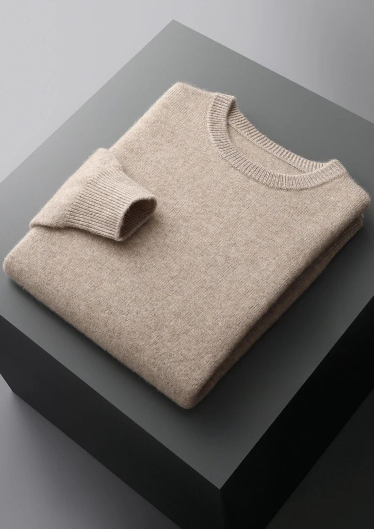 Premium Extra-Fine Merino Wool Classic Crew Neck Sweater