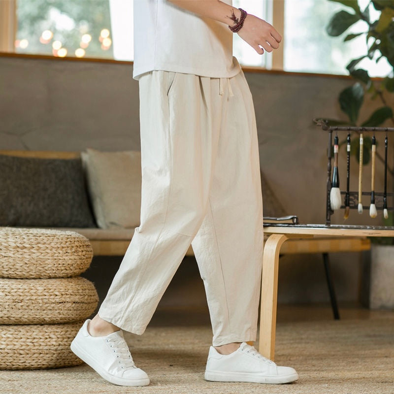 JEJU Relaxed Linen Wide-Leg Pants
