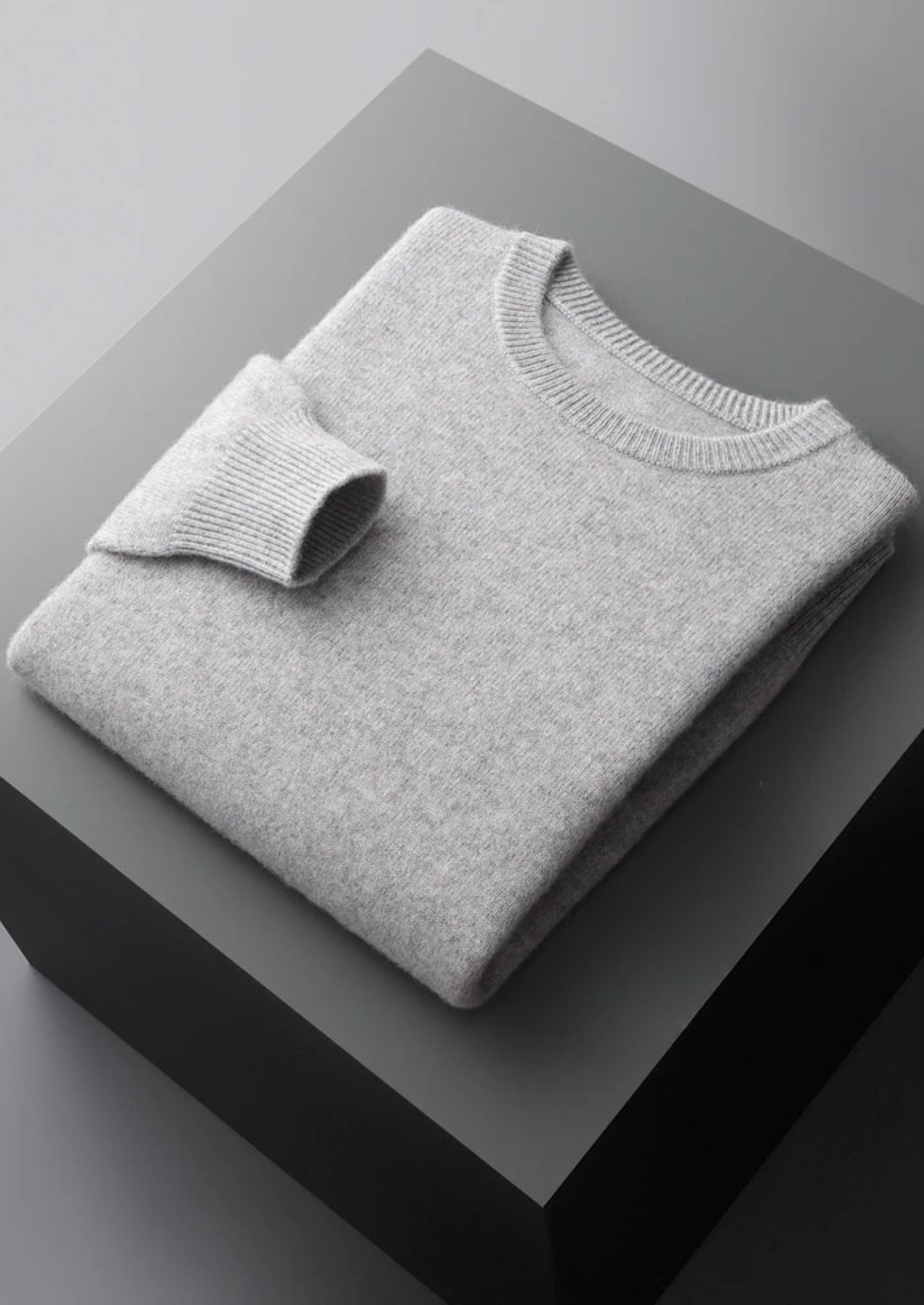 Premium Extra-Fine Merino Wool Classic Crew Neck Sweater