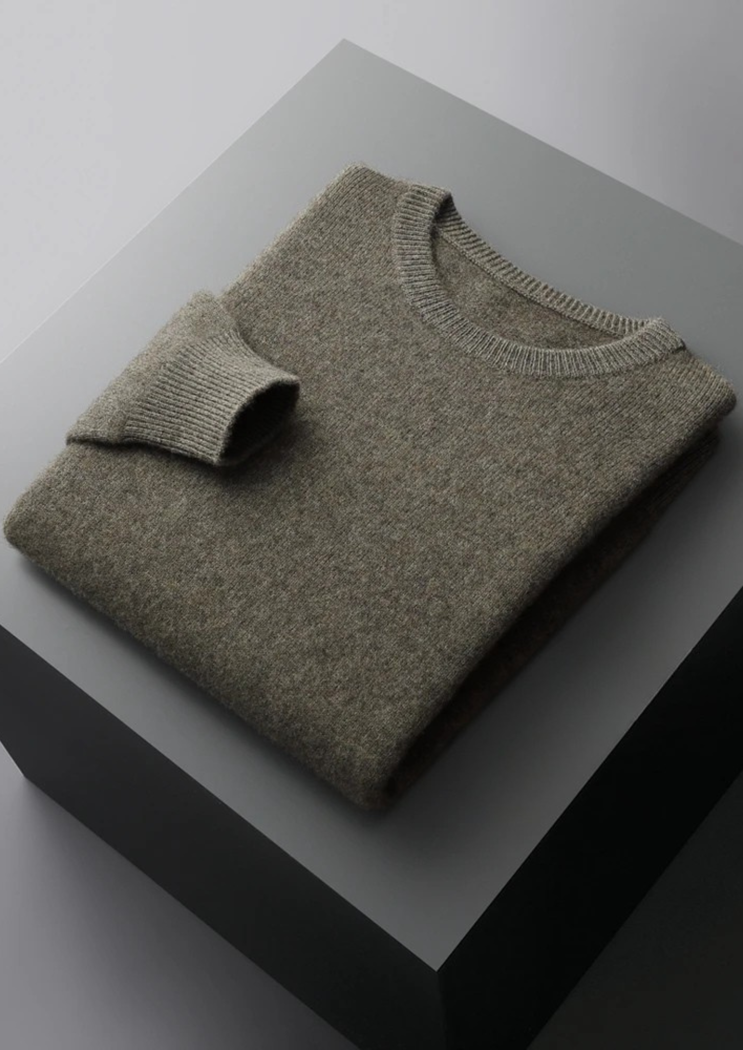 Premium Extra-Fine Merino Wool Classic Crew Neck Sweater