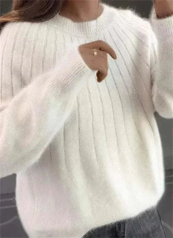 Fluffy Knitted Jumper for Women