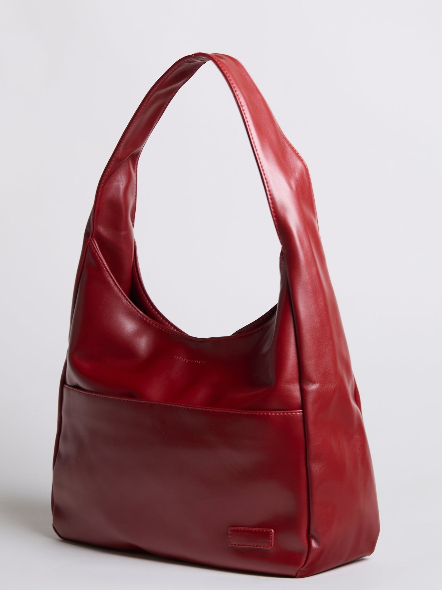 Simple Vegan Hobo Shoulder Bag - Empty Design