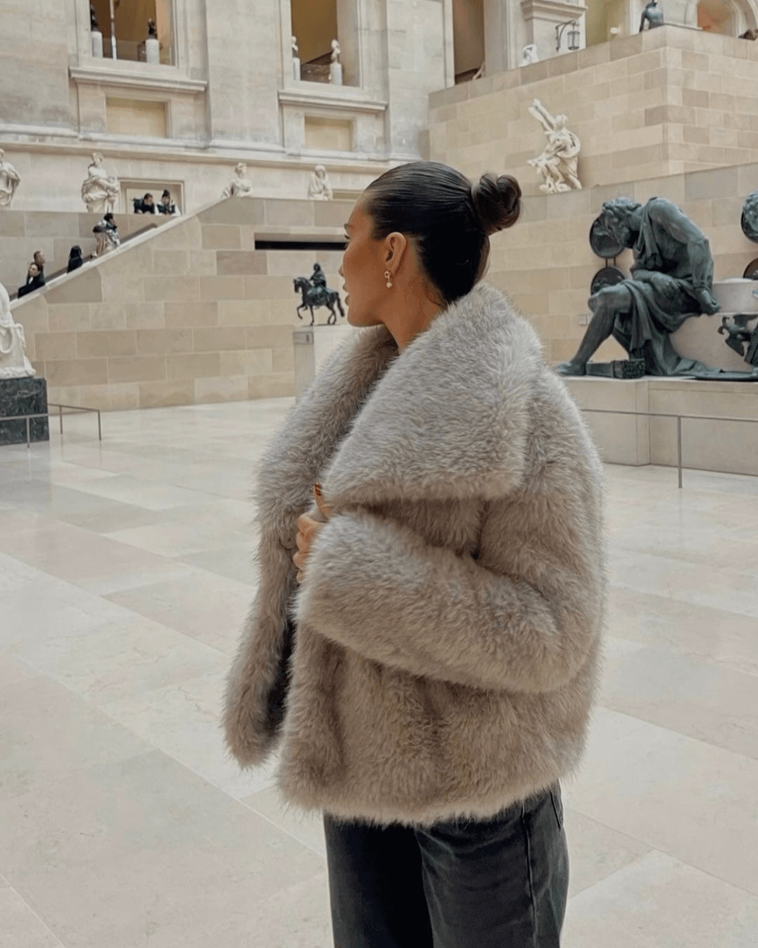 Plush Oversized Faux Fur Winter Coat for Women