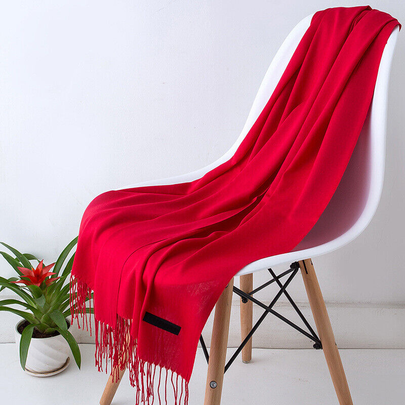 Cozy Women's Long Scarf with Fringed Edges