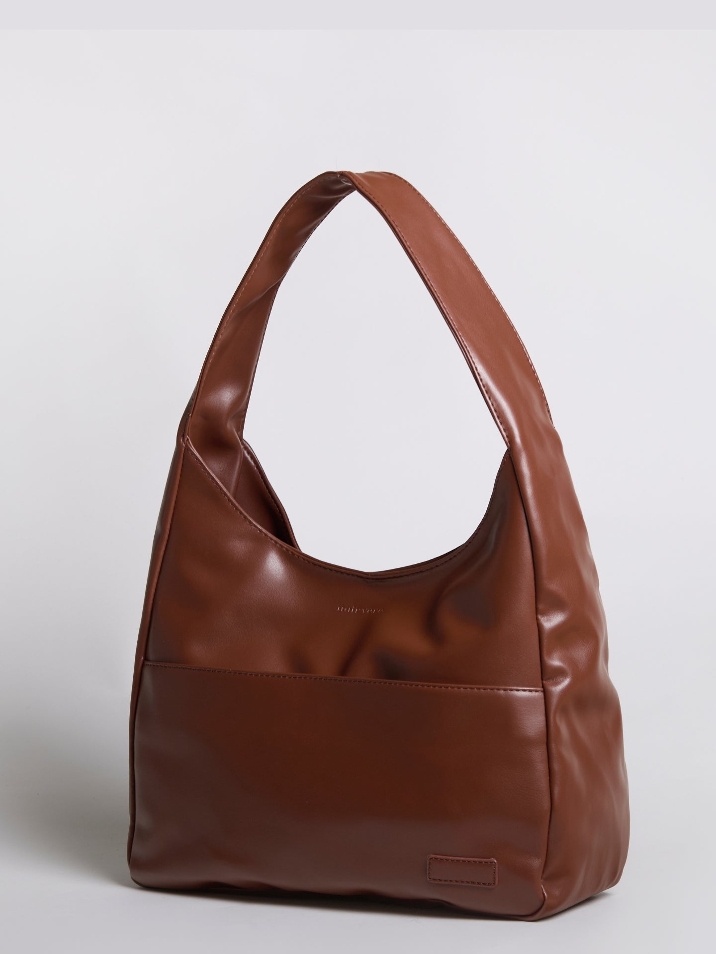 Simple Vegan Hobo Shoulder Bag - Empty Design