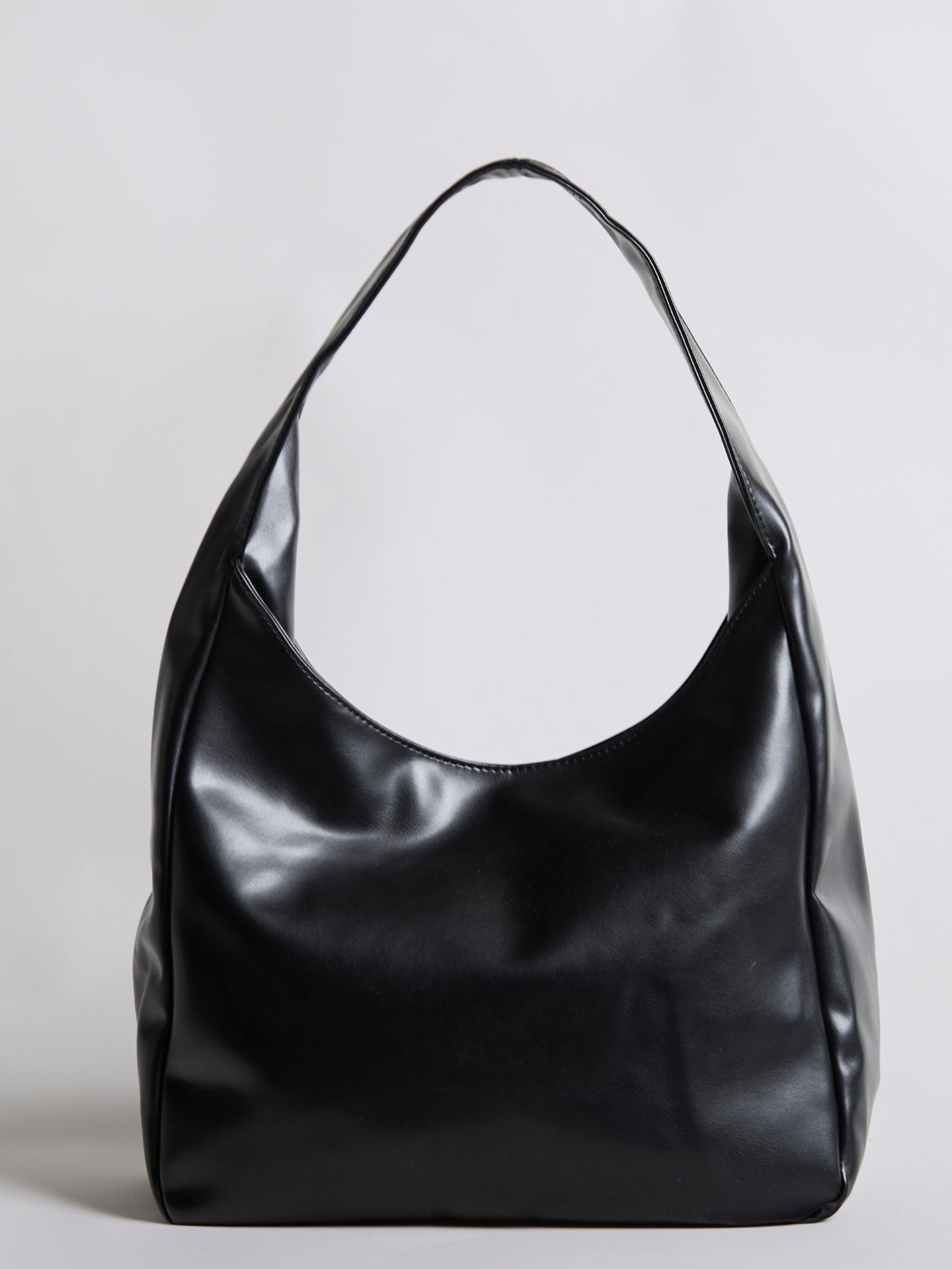 Simple Vegan Hobo Shoulder Bag - Empty Design