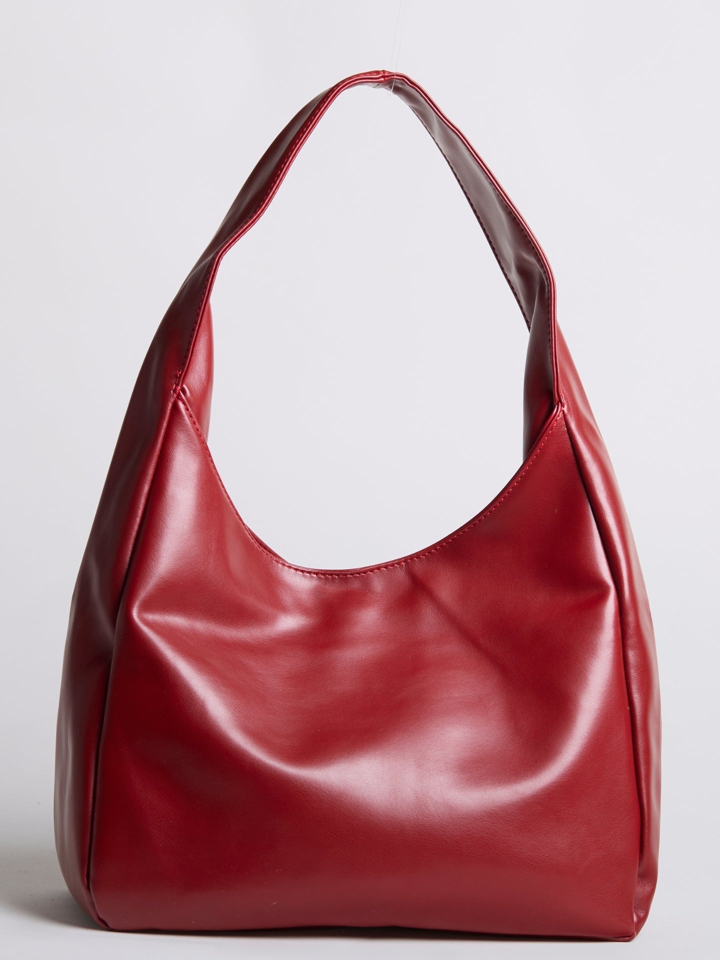 Simple Vegan Hobo Shoulder Bag - Empty Design
