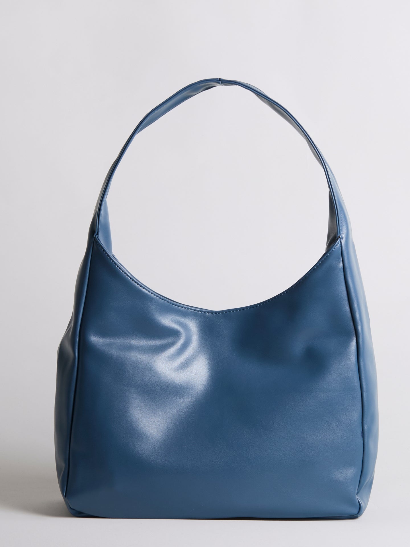 Simple Vegan Hobo Shoulder Bag - Empty Design