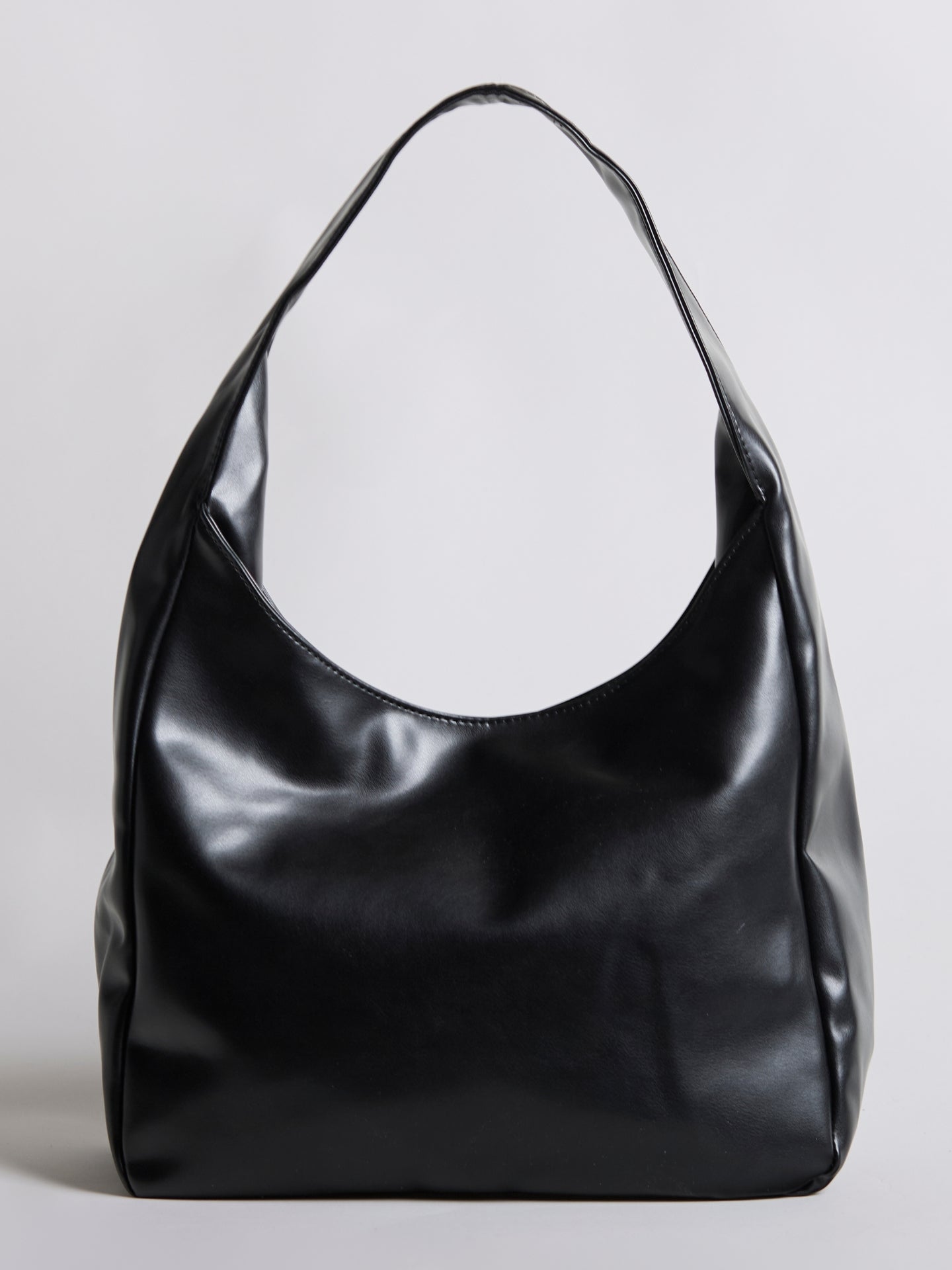 Simple Vegan Hobo Shoulder Bag - Empty Design