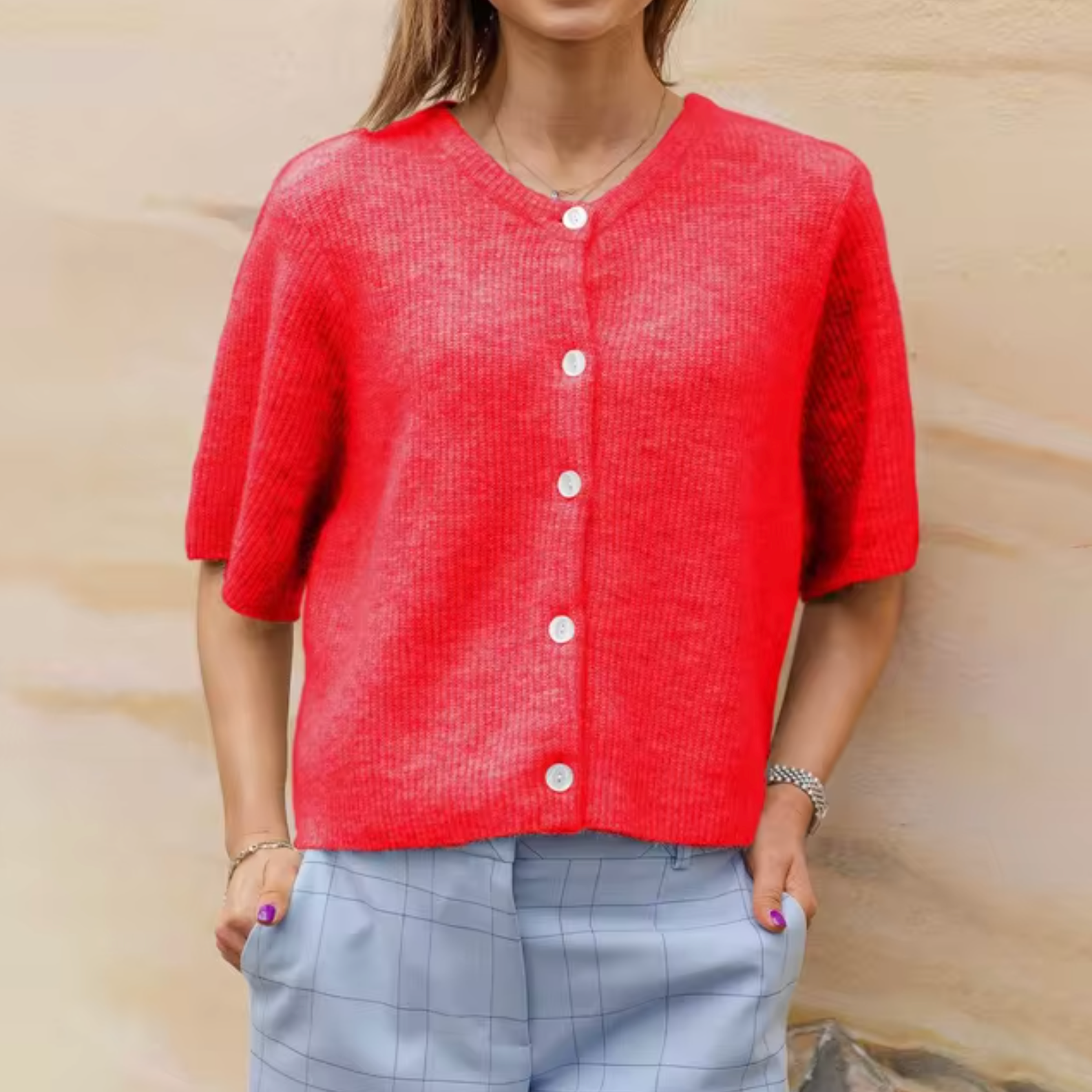 Elise - Short-Sleeved Cardigan